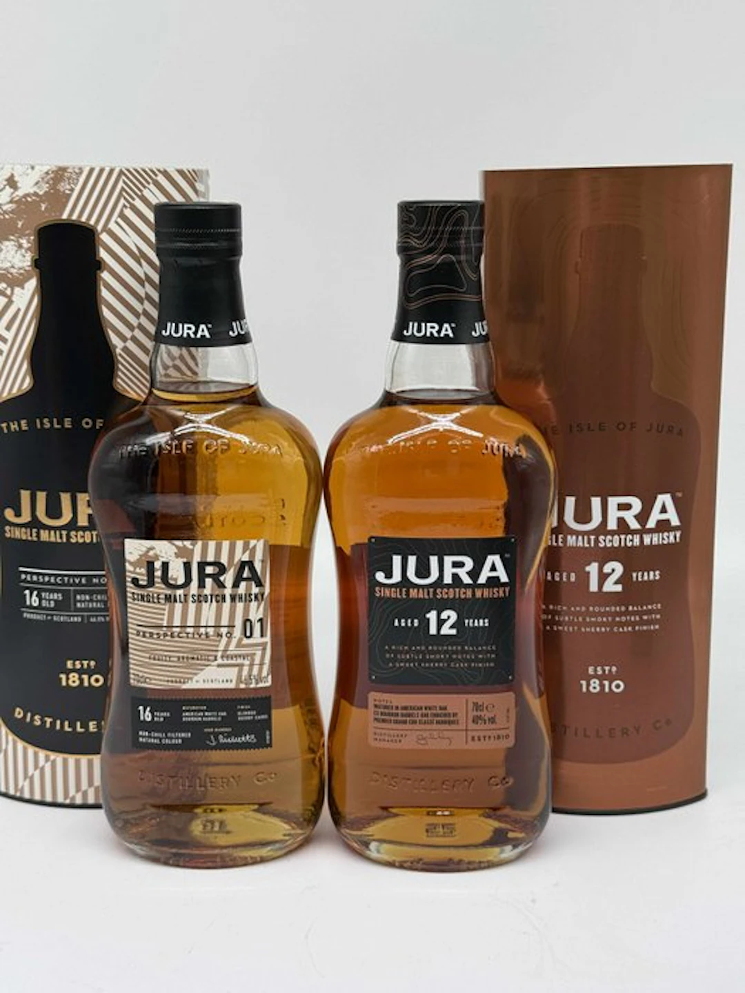Isle of Jura 16yo Perspective No. 01 & 12 years old - 70cl - 2 bottles