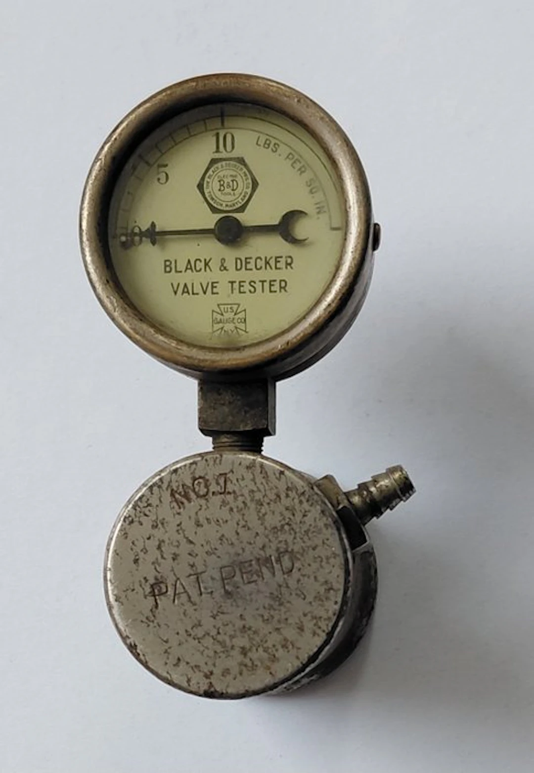 PATENT PENDING NO. 1 - Black & Decker - Valve Tester - 1950