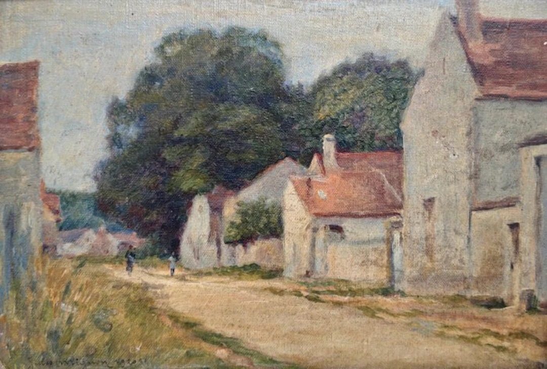 Jules-Albert Mignon (1875–1943) - Un coin de village - NO RESERVE