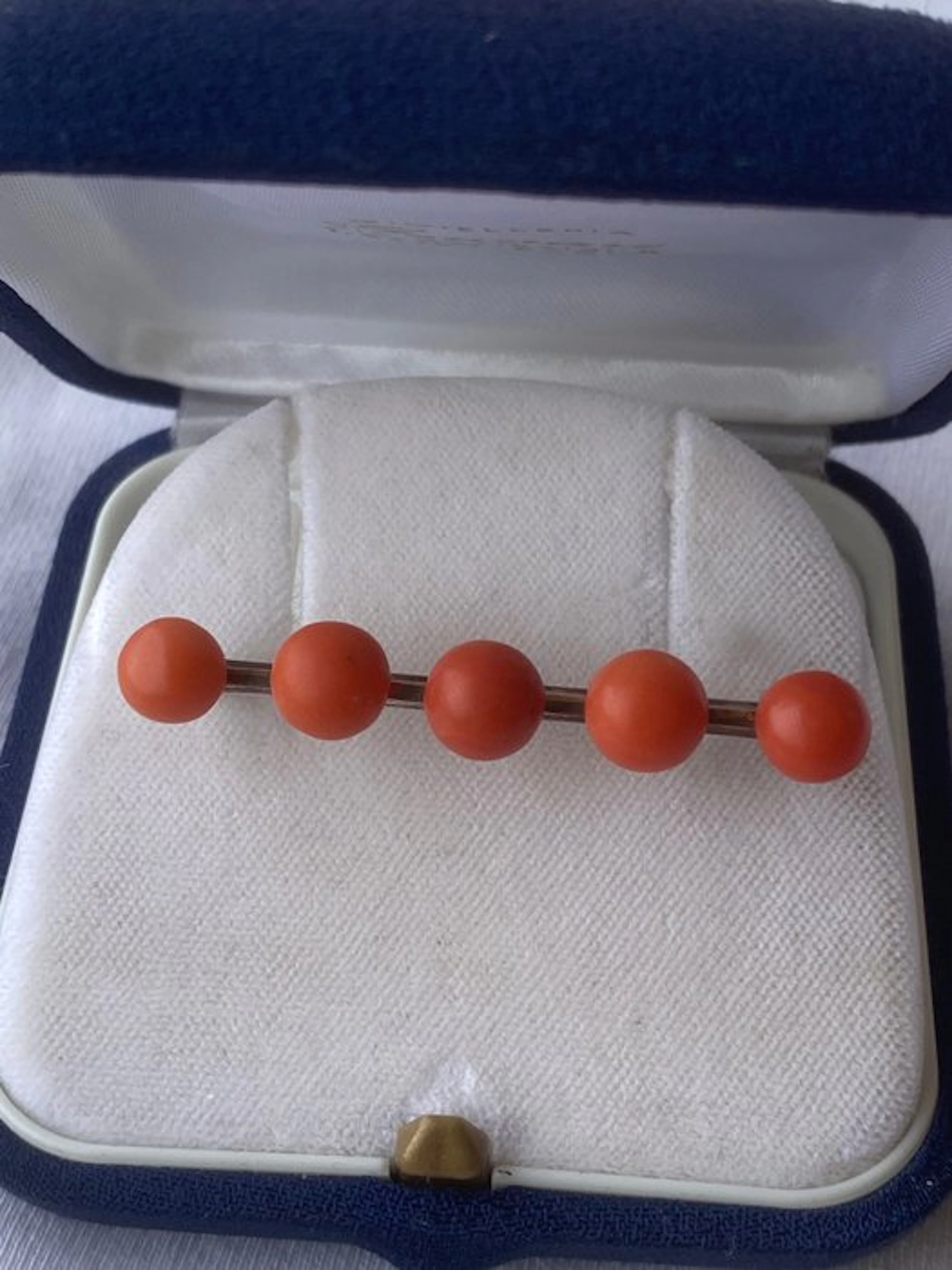 Brooch - 12 kt. Rose gold Coral - Coral - Natural coral