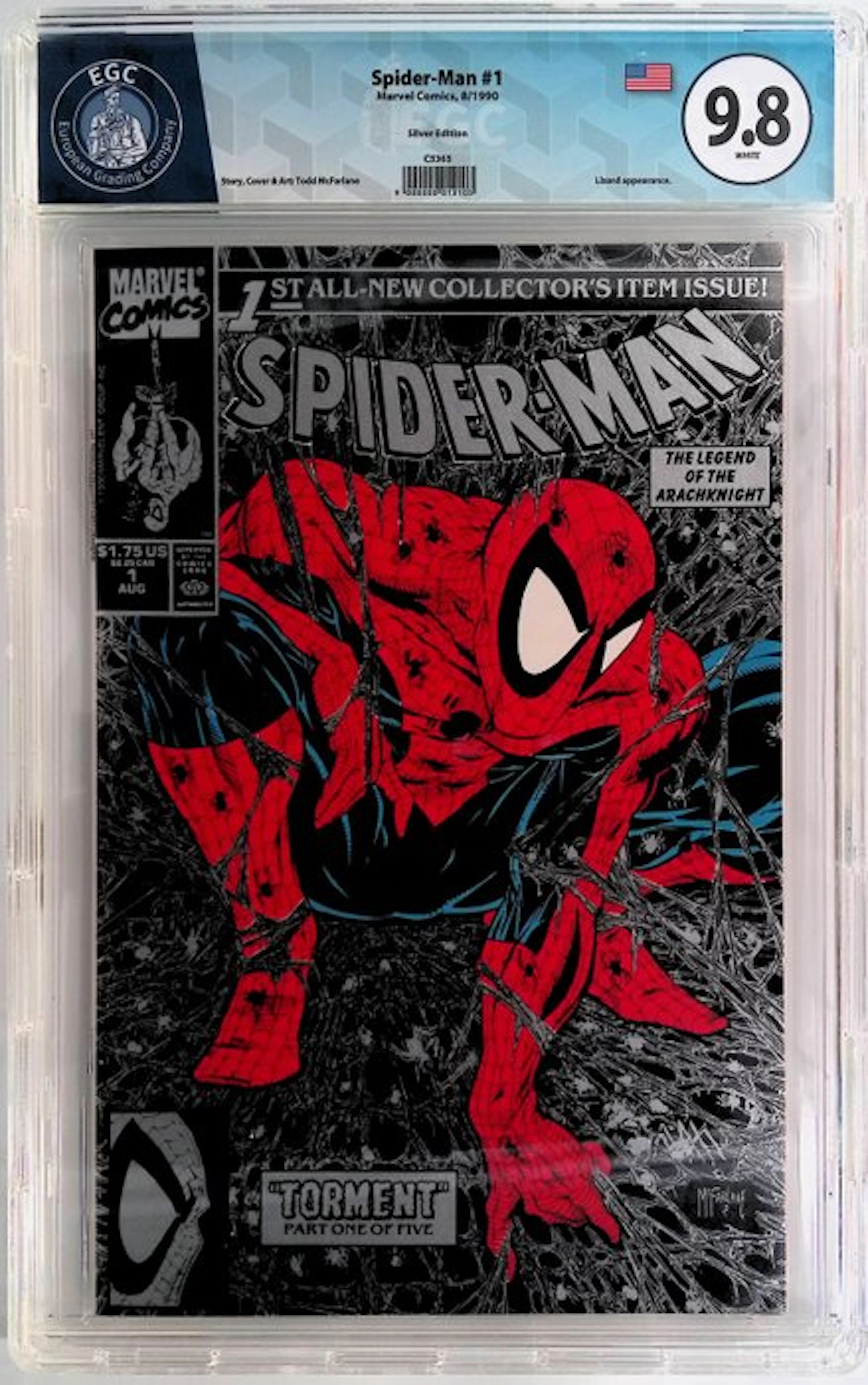 Spider-Man #1 - EGC 9.8 - Silver Edition - 1 Graded comic - First