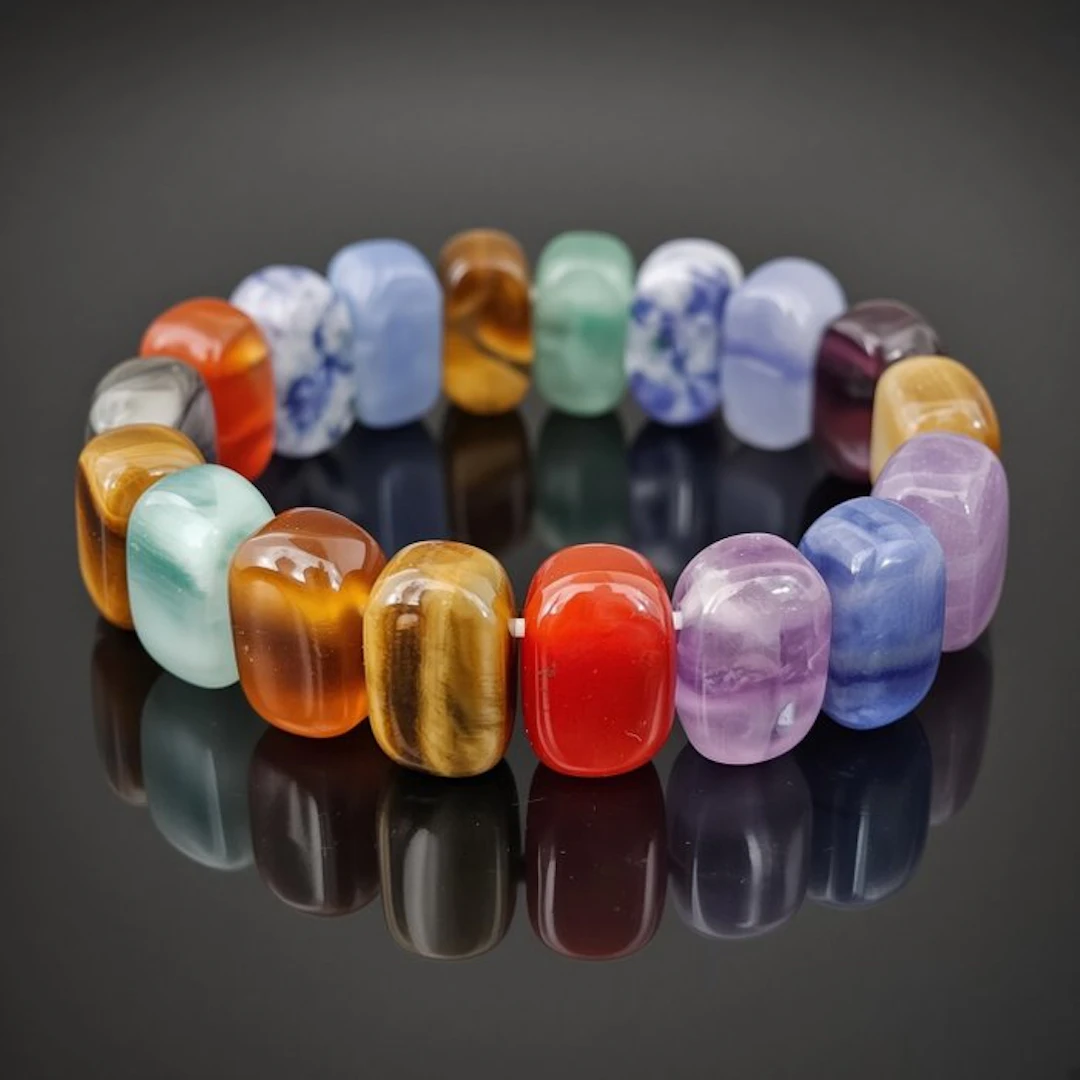 Elegant multicolored 7-chakra bracelet