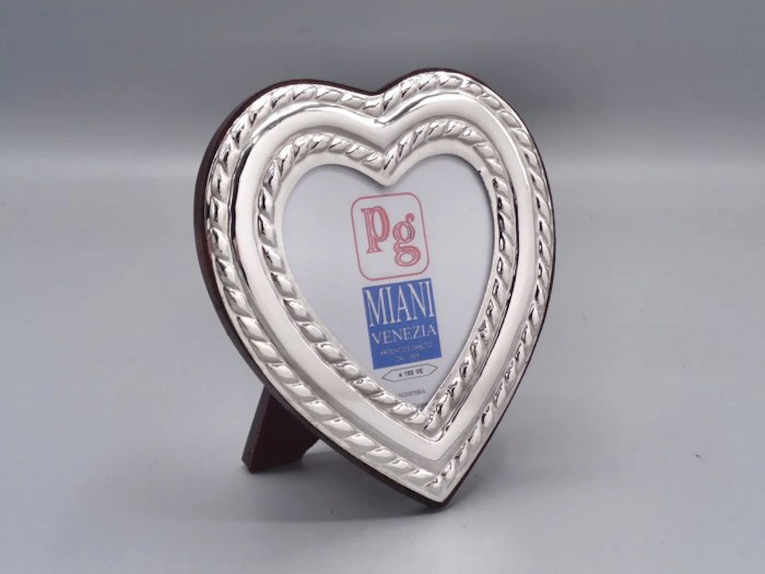 PG-Miani Argenteria - Picture frame - .925 silver - Cuore San Marco 7x7