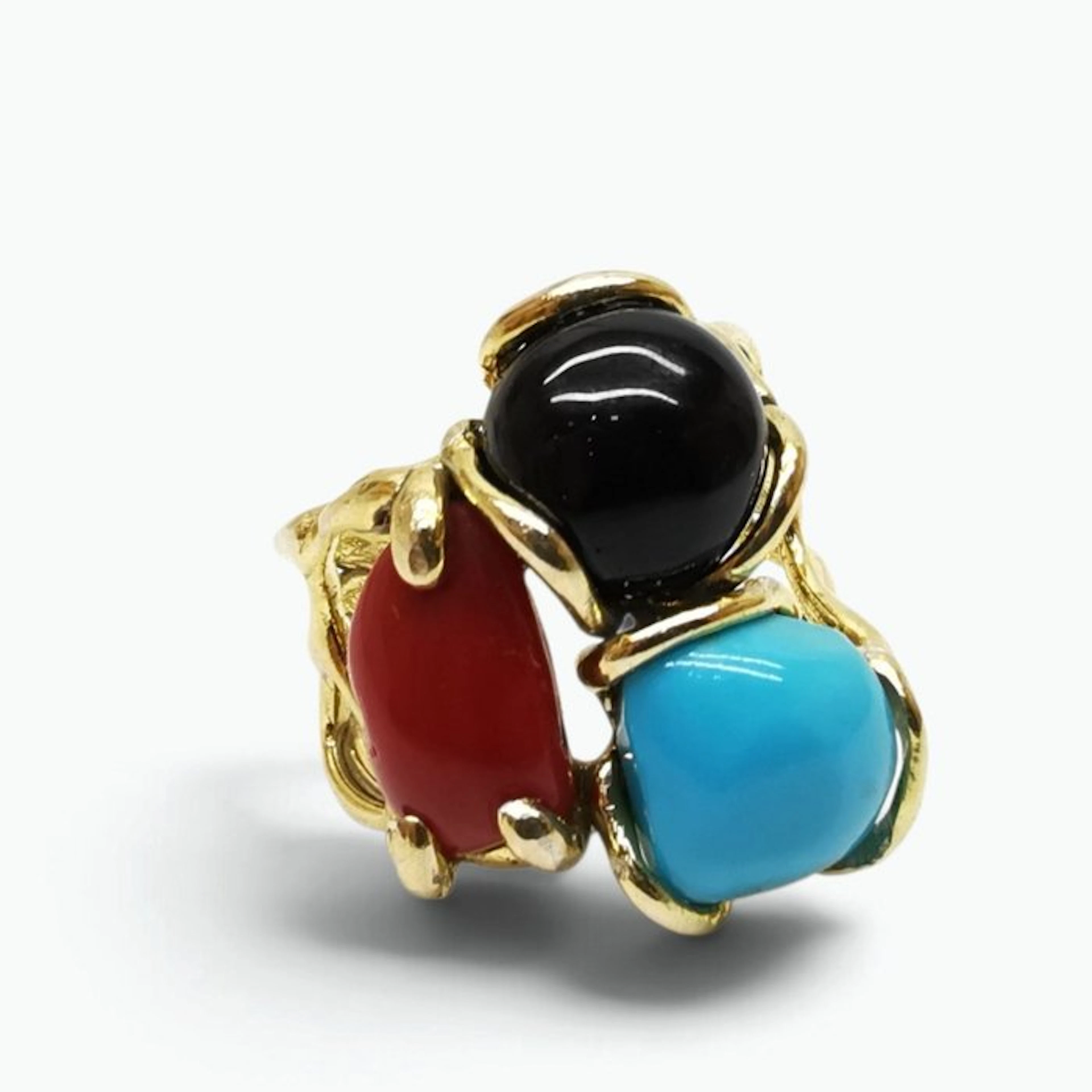Coral - Sterling Silver 925 - Ring - Italian craftsmanship
