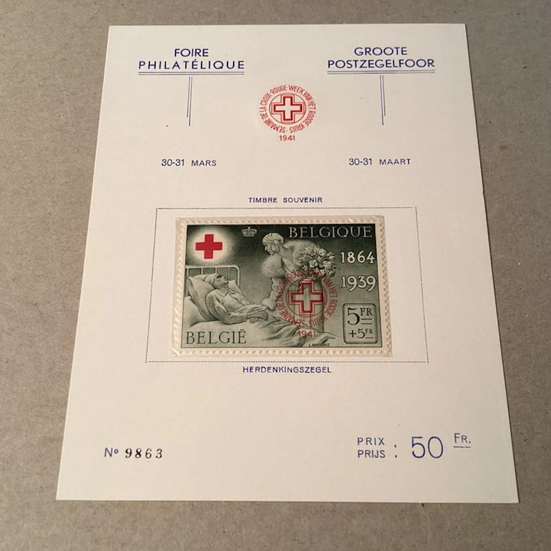 Belgium 1941 - Numbered card Grote postzegelfoor - Week...