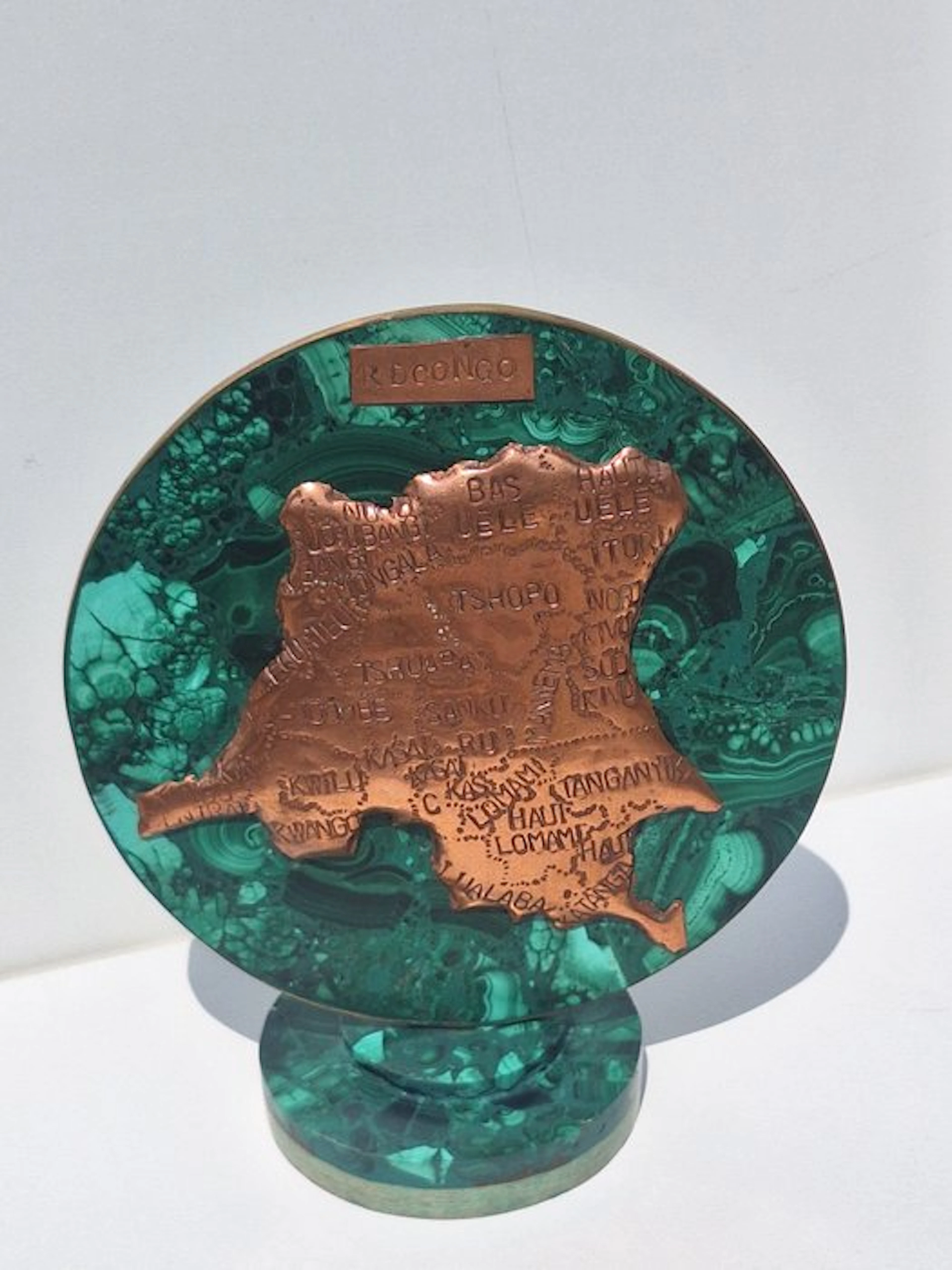 Ghana - Copper malachite card; Anders - Congo - 1921-1950