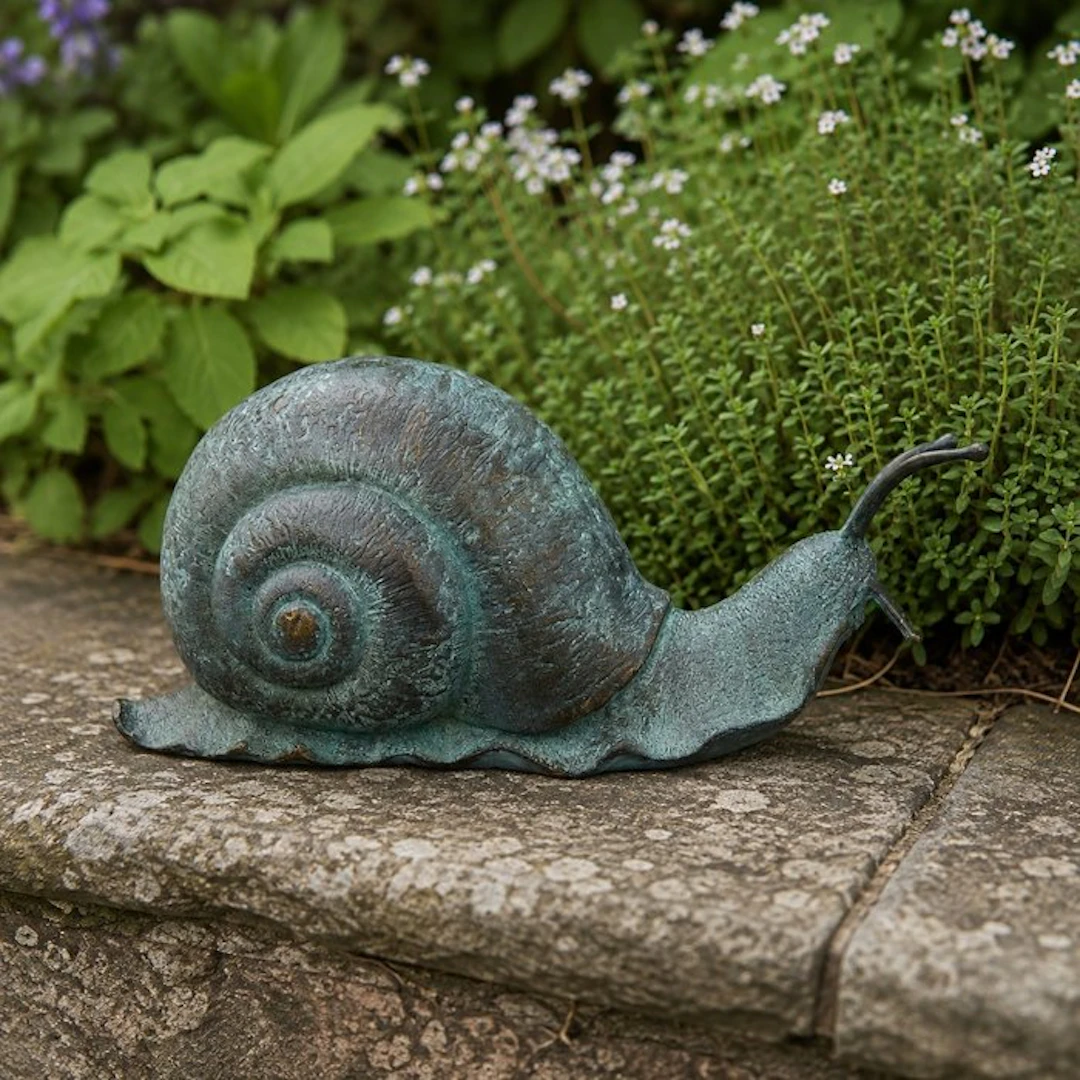 Sculpture, Large Bronze Snail - 35 cm in length - 17 cm - Bronze