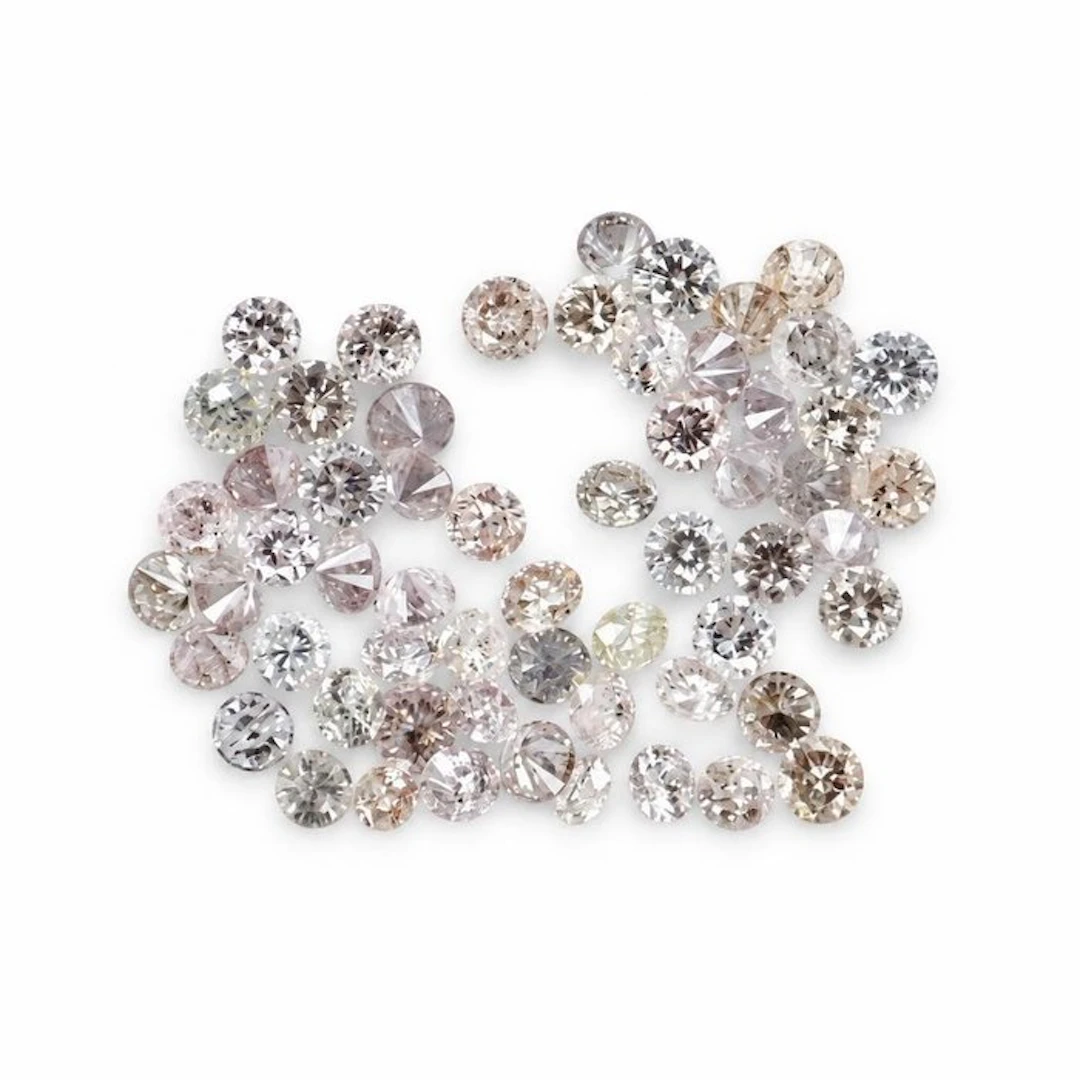 No reserve price - 59 pcs Diamond (Natural) - 1.10 ct - Round - SI1