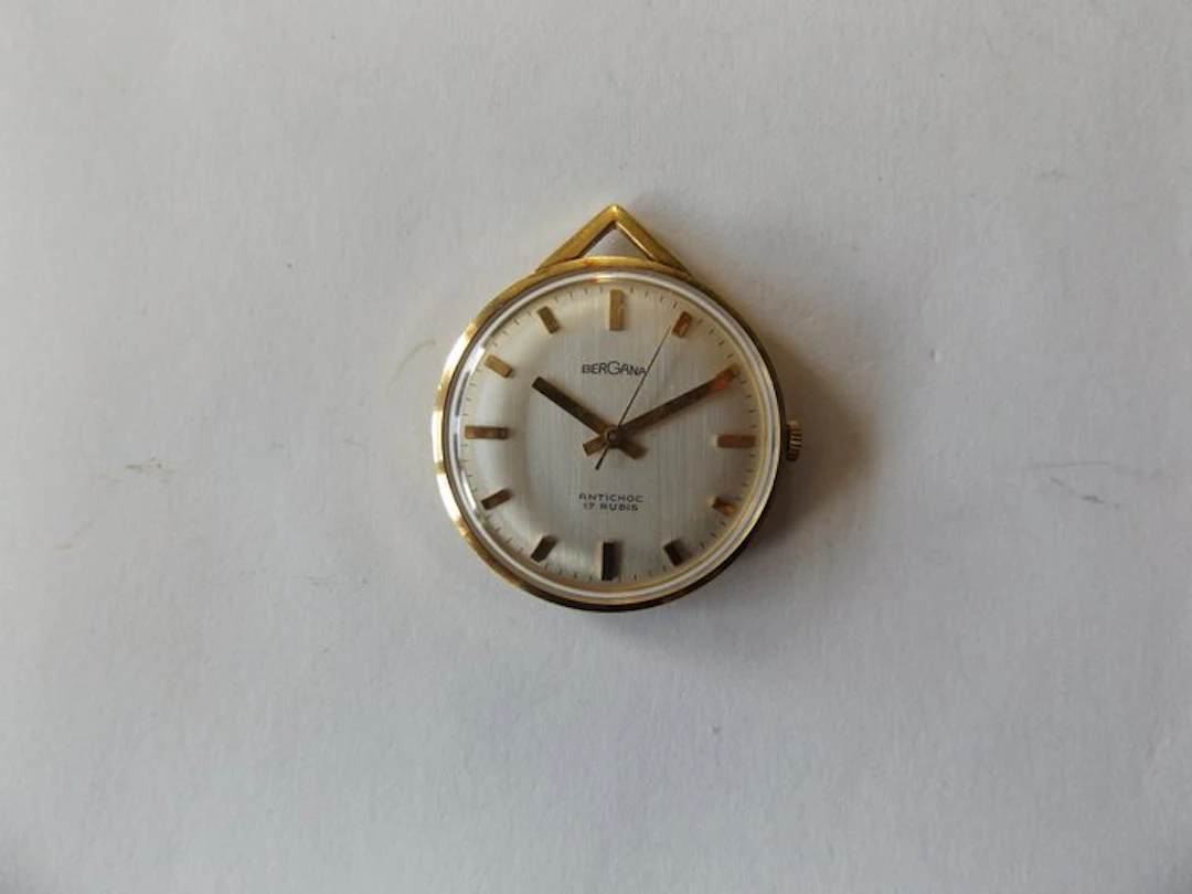 Bergana - 17 Rubis Antichoc - Taschenuhr, Frackuhr - 1960-1969