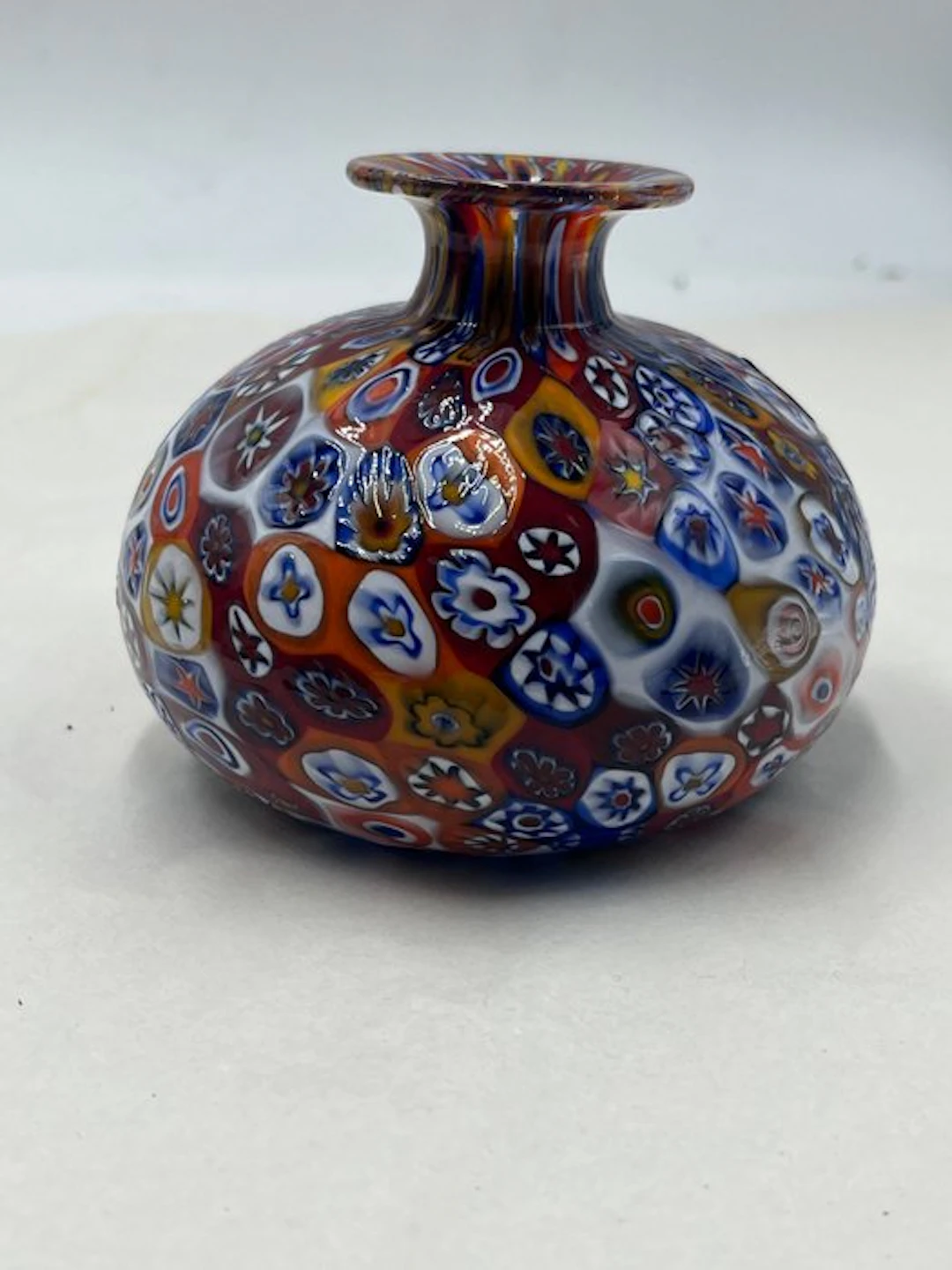 Campanella livio vaso in murrine colorate Arlecchino...
