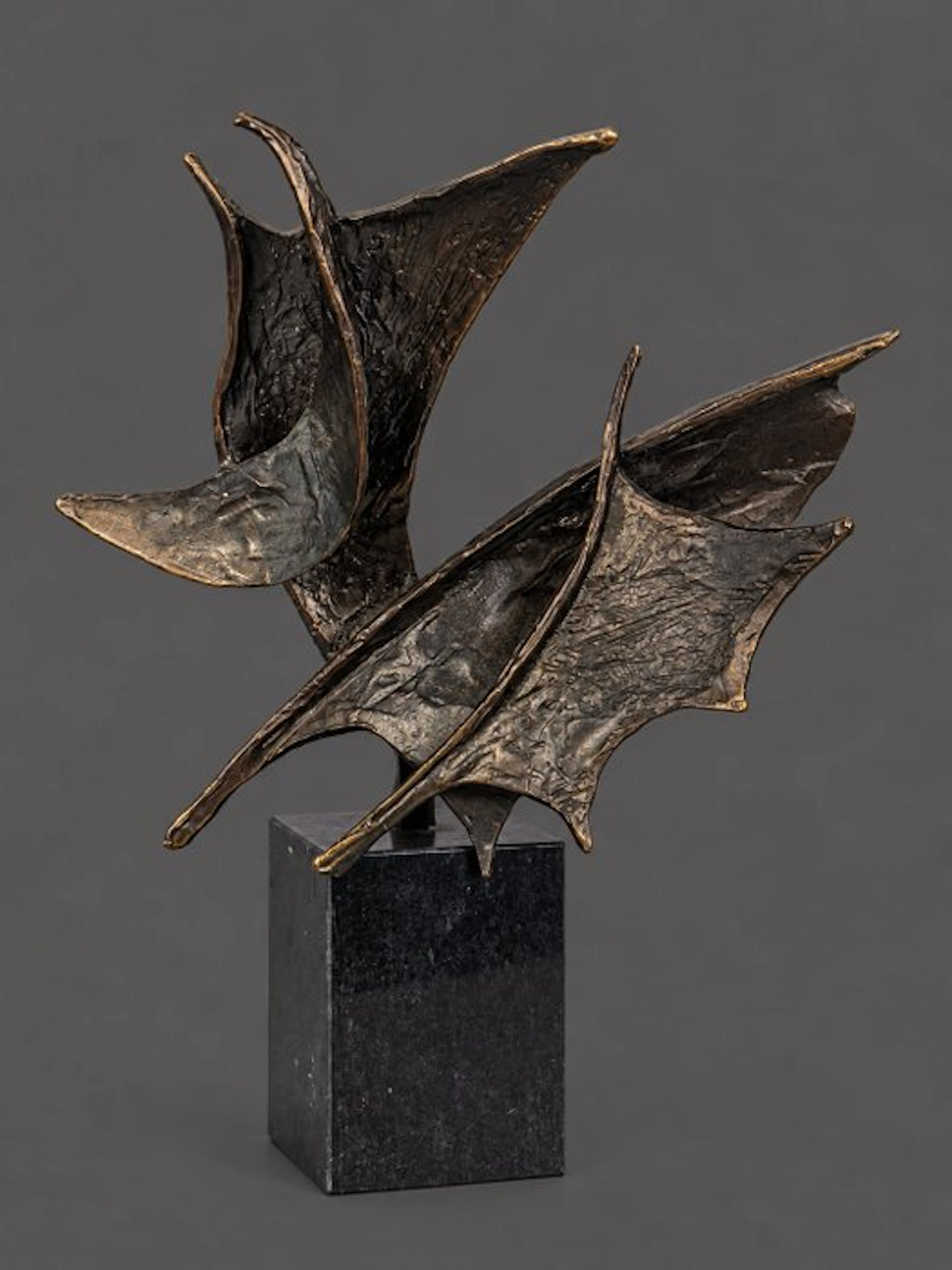 Bernadette Leijdekkers - Statue, Wind in de zeilen - 20 cm - Bronze