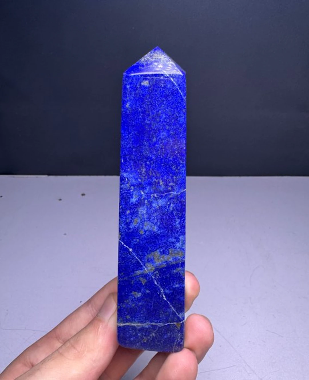 Royal blue Lapis Lazuli Polished - Height: 13.3 cm - Width: 3 cm- 267 g
