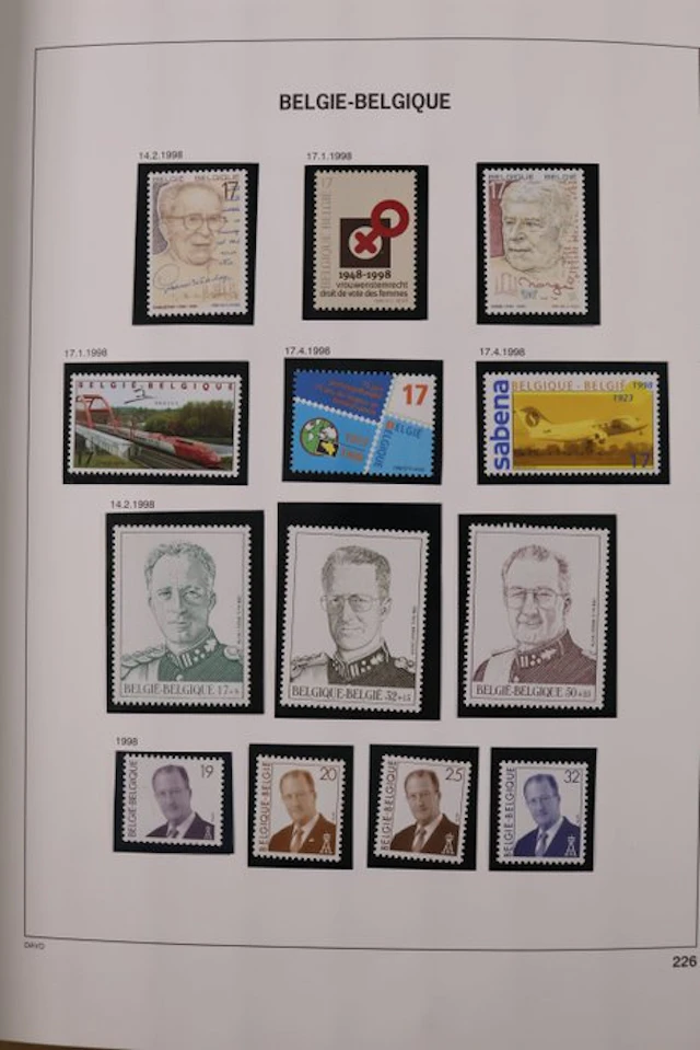 Belgium 1998/2003 - Complete collection in DAVO standard pre-printed album
