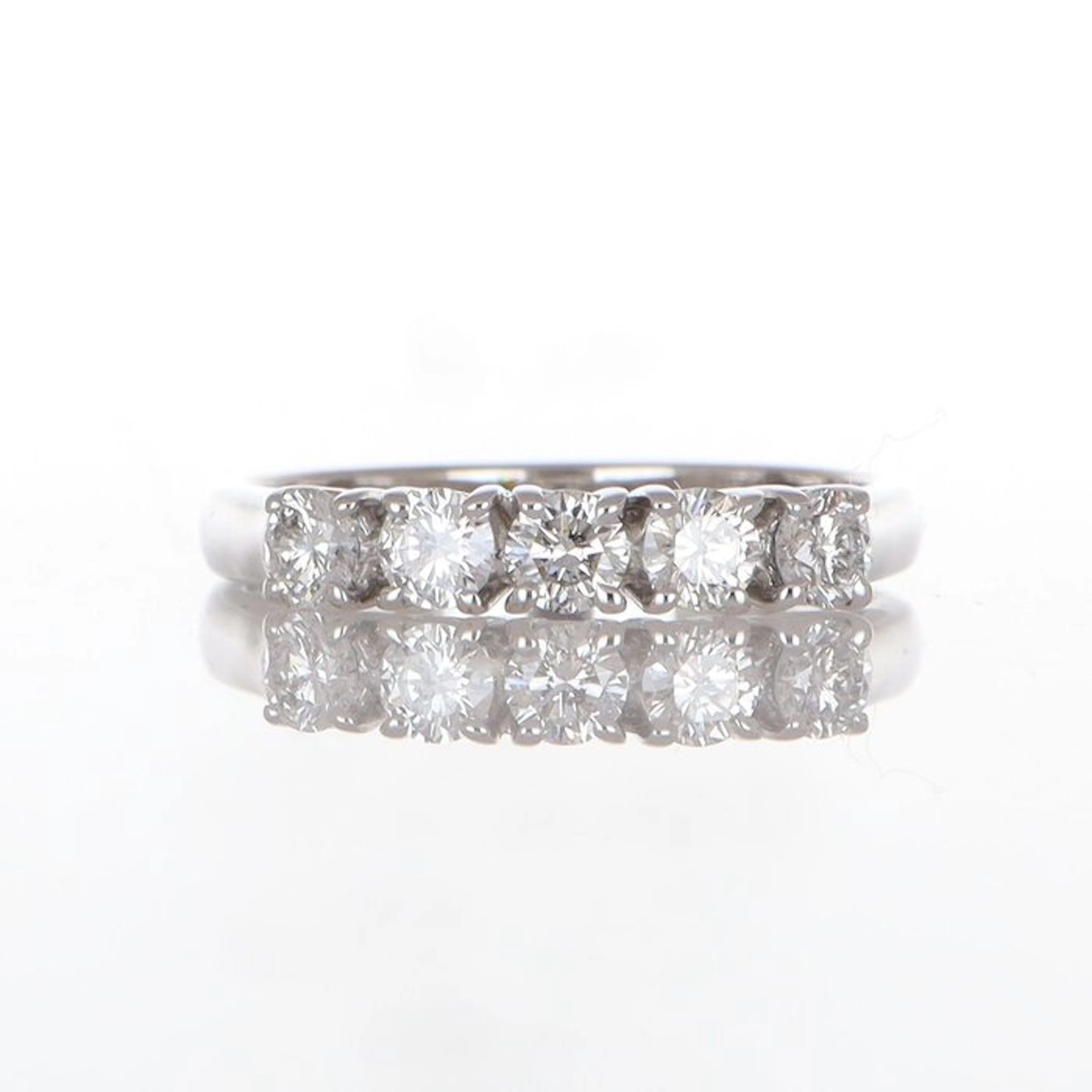 No reserve price - Ring - 18 kt. White gold Diamond (Natural)