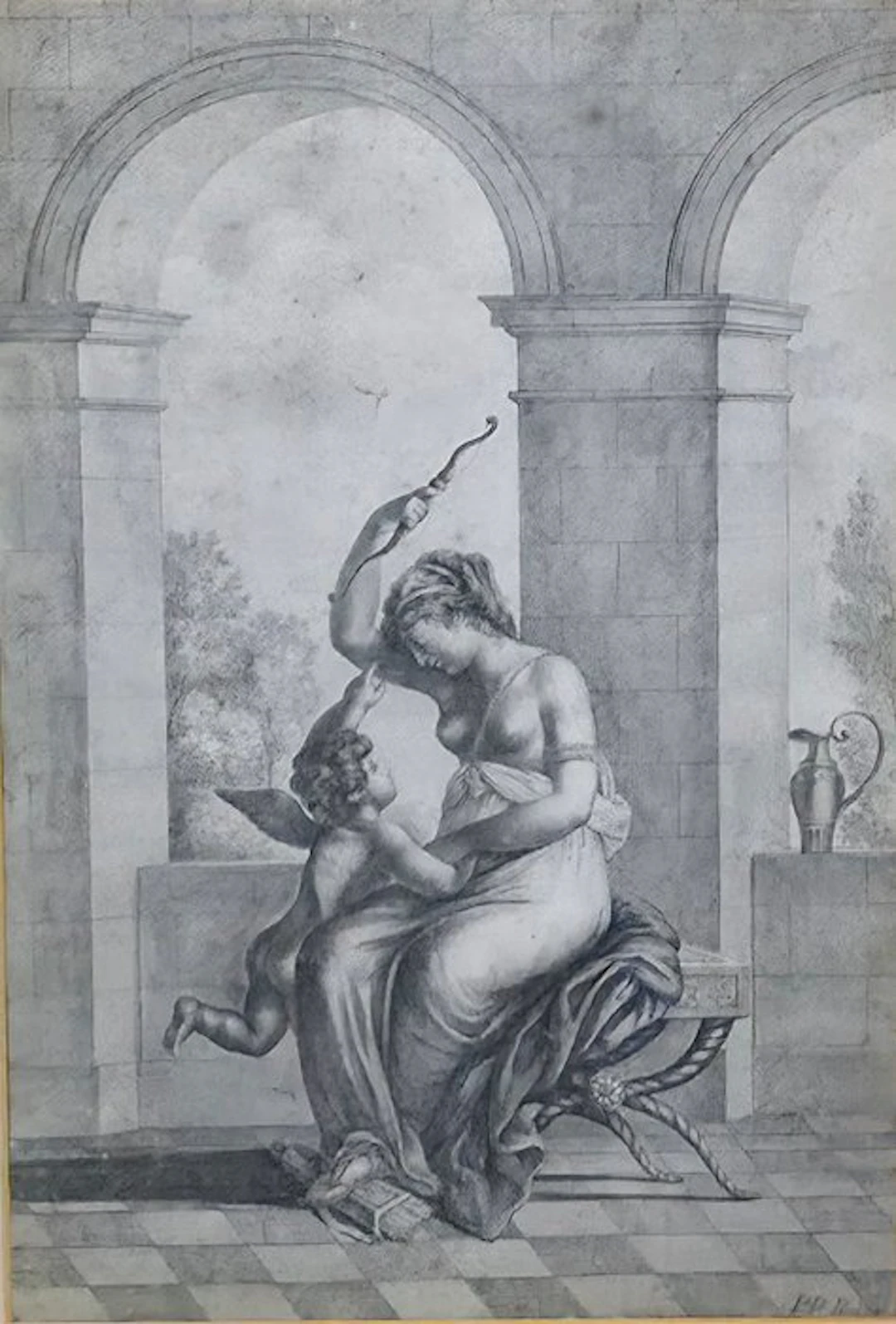 Pierre Paul Prud'Hon (1758-1823), Attr. a - Venere e Cupido