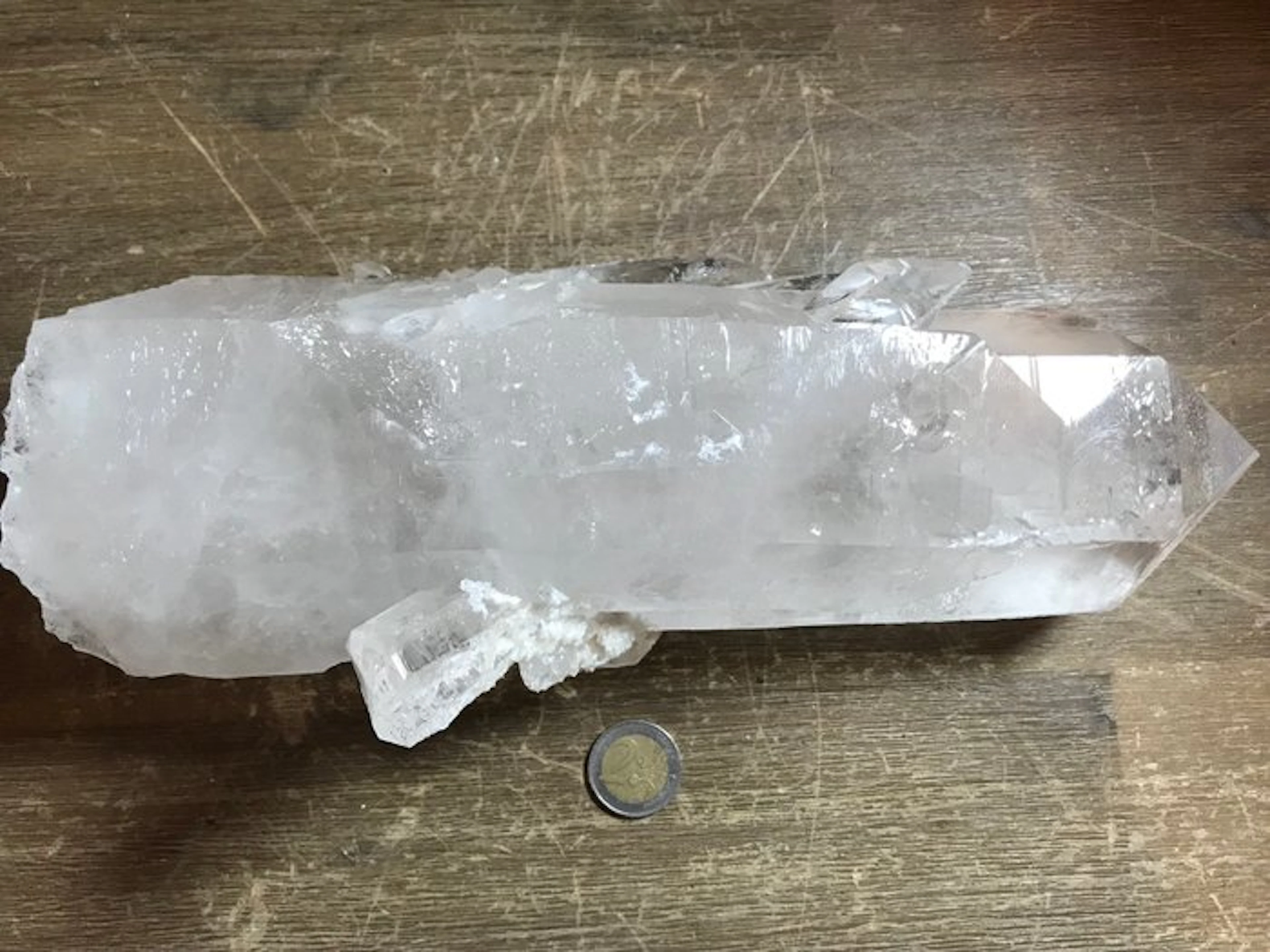 Rock crystal Crystal cluster - Height: 29 cm - Width: 11 cm- 4 kg - (1)