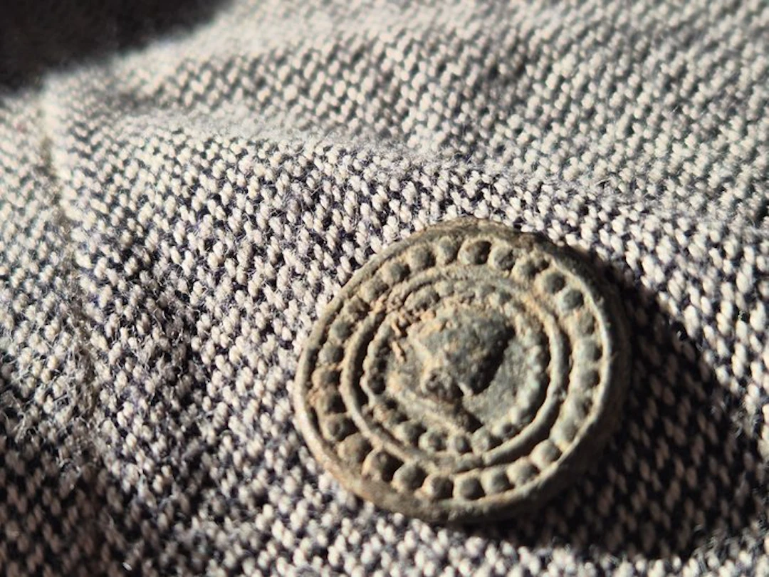 Medieval, Crusaders Era Roman Lead Tesserae Fibula - Pseudocoin / penny