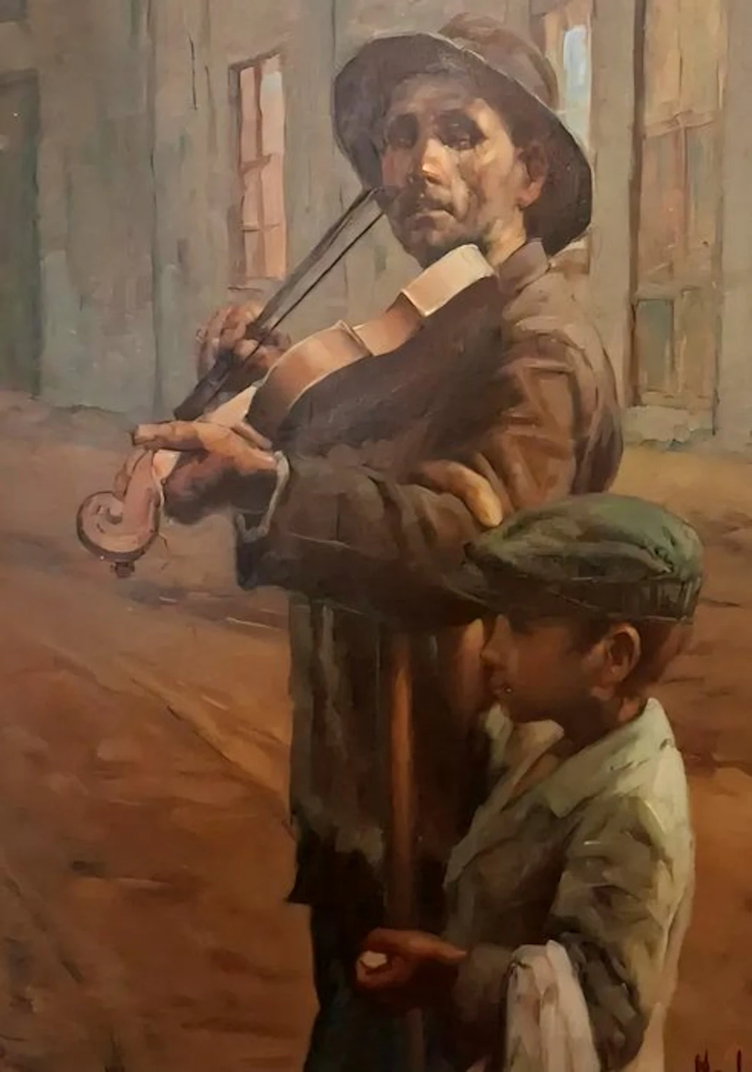 Spanish school (XX) - Musico ciego con lazarillo