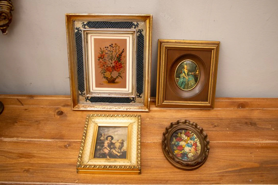 Frame (4)- double-frame landscapes - Wood, Glass - E. Latour and G. Elen