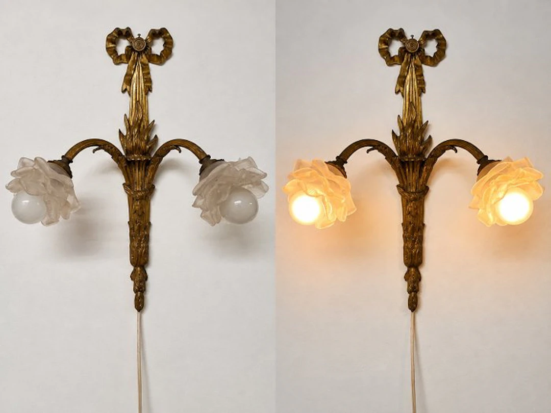 Wall lamp (2) - wall lamp - Brass - Wall lamps