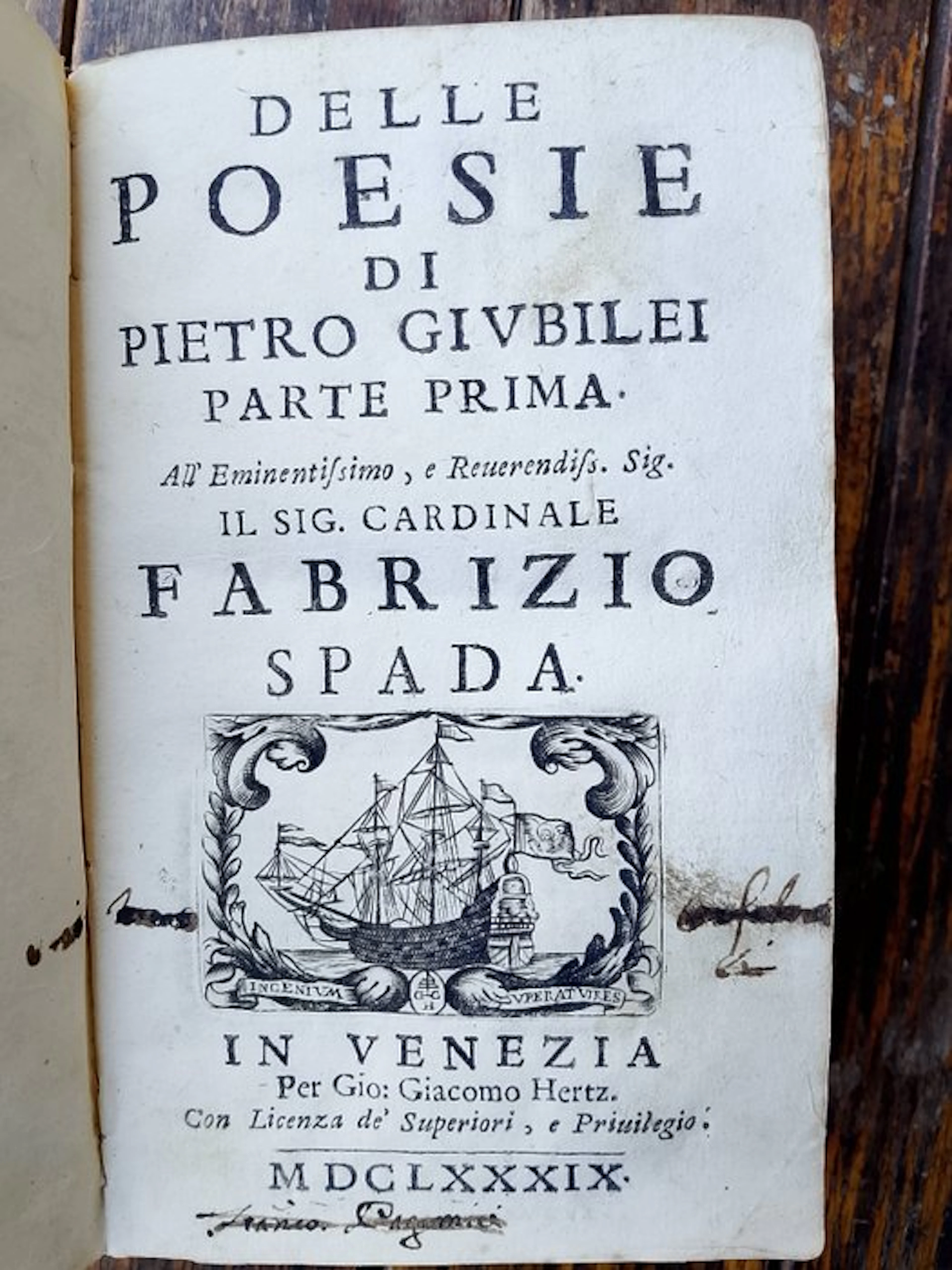 Pietro Giubilei - Delle Poesie di Pietro Giubilei - 1689-1689
