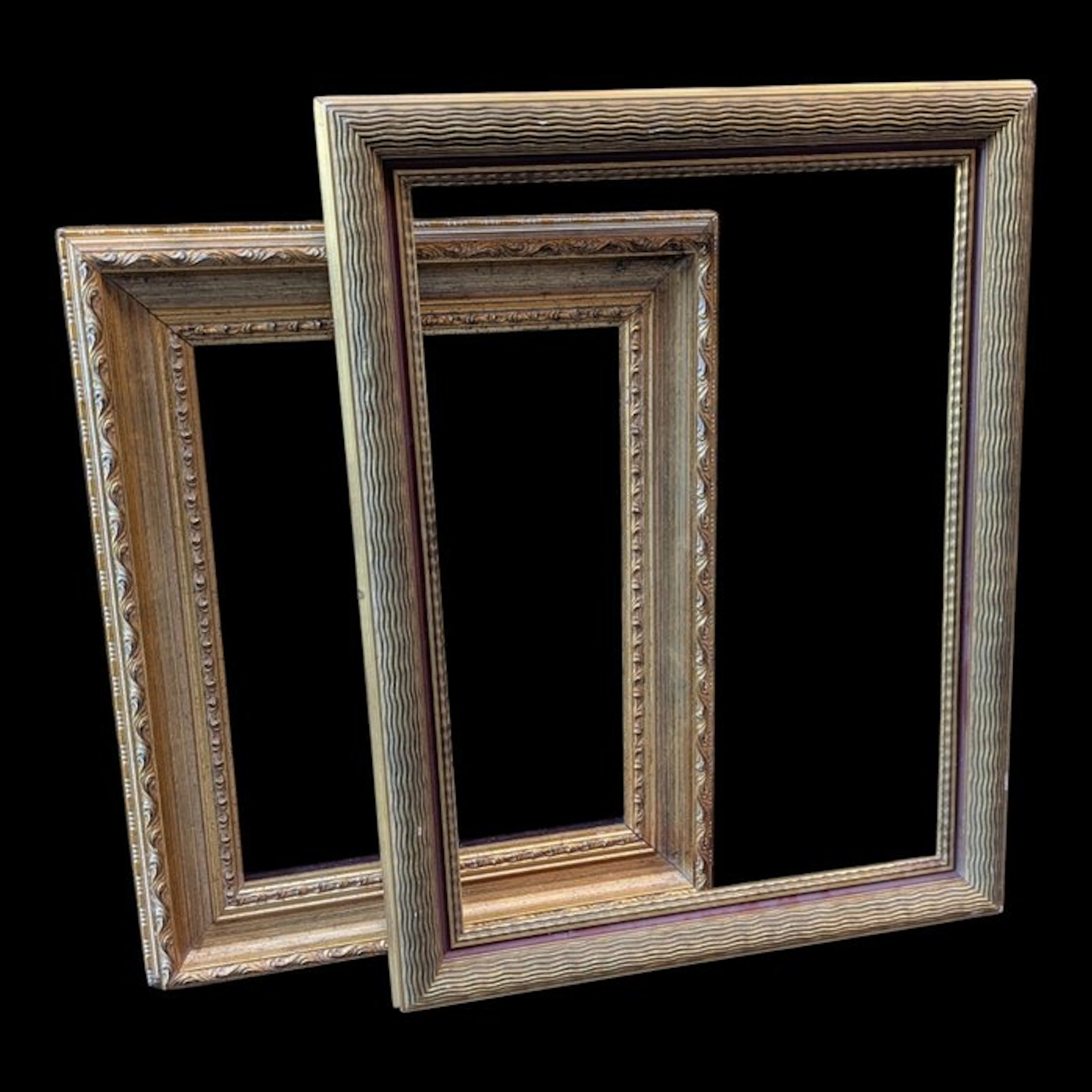 Pair of Vintage Italian Gilded Wooden Frames - Frame (2) - Wood