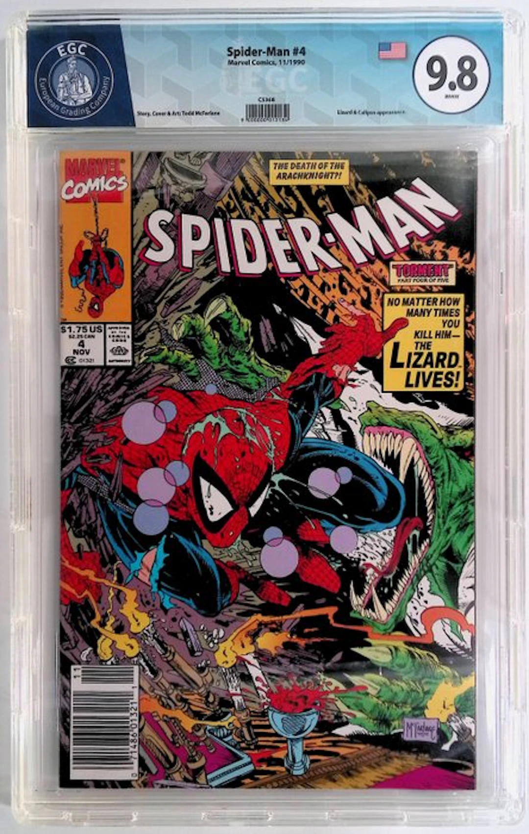 Spider-Man #4 - EGC 9.8 - 1 Graded comic - First edition - 1990