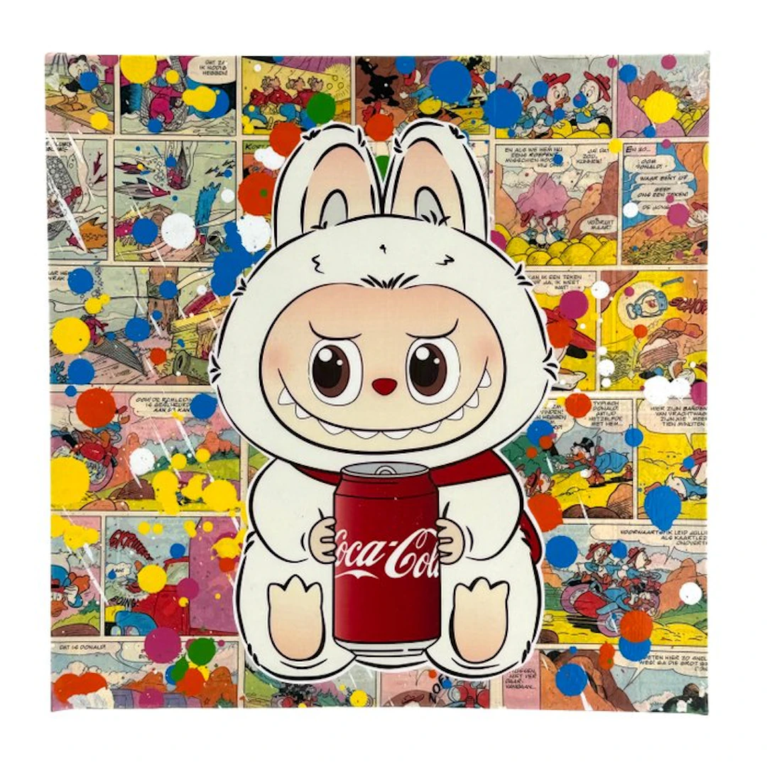 Koen Betjes (1992) - Labubu x Comics Collage - canvas