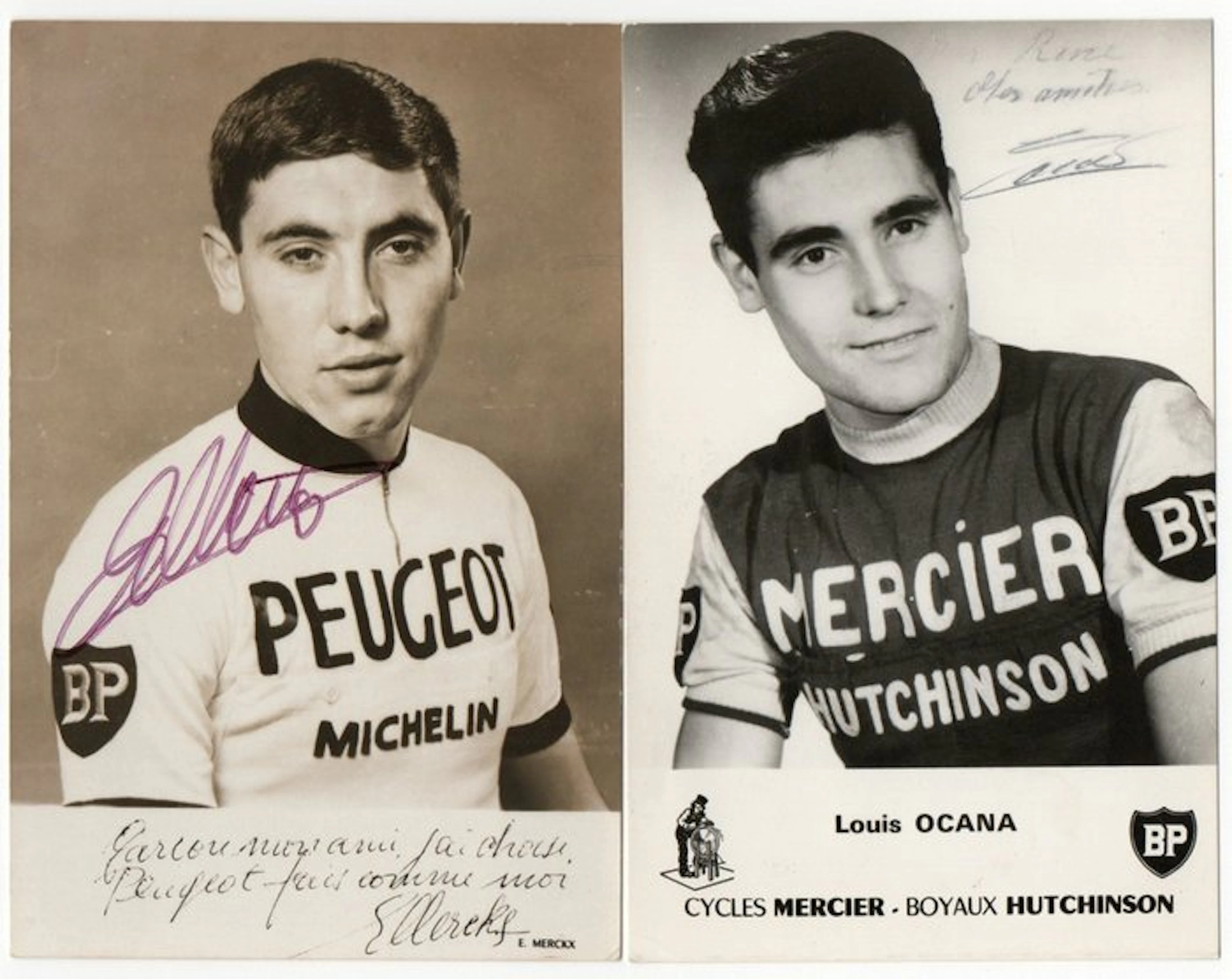 Tour de France - Eddy Merckx Luis Ocana - Autographed cards