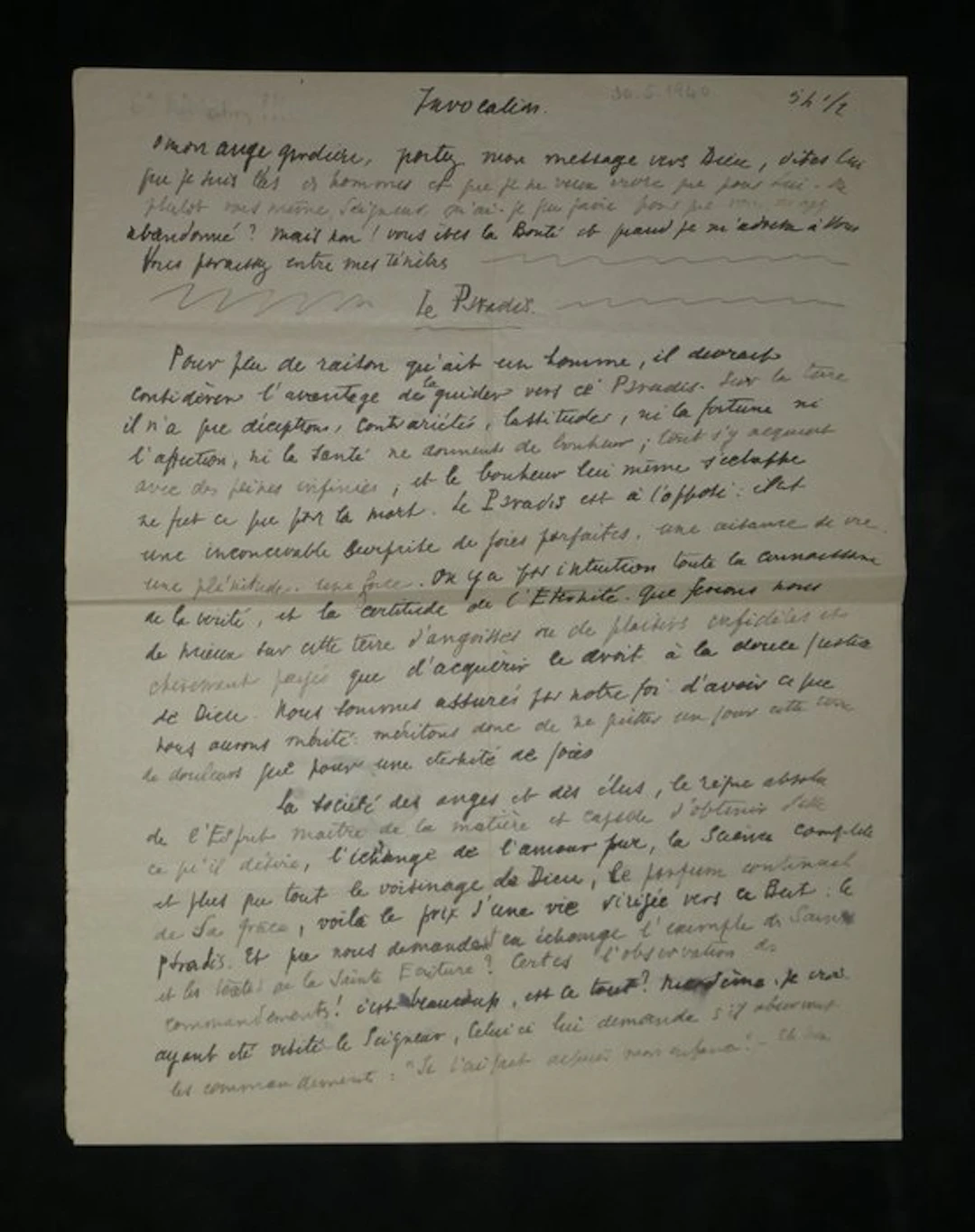 Max Jacob - Méditation inédite - Mystique et Martyr...