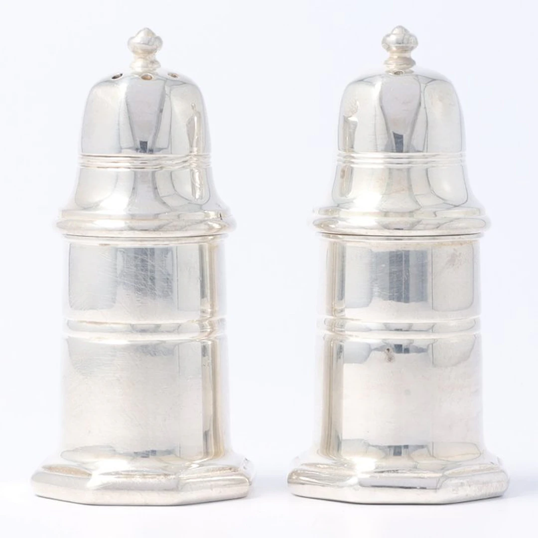 NO RESERVE - Christofle - model Villars - Salt and pepper...