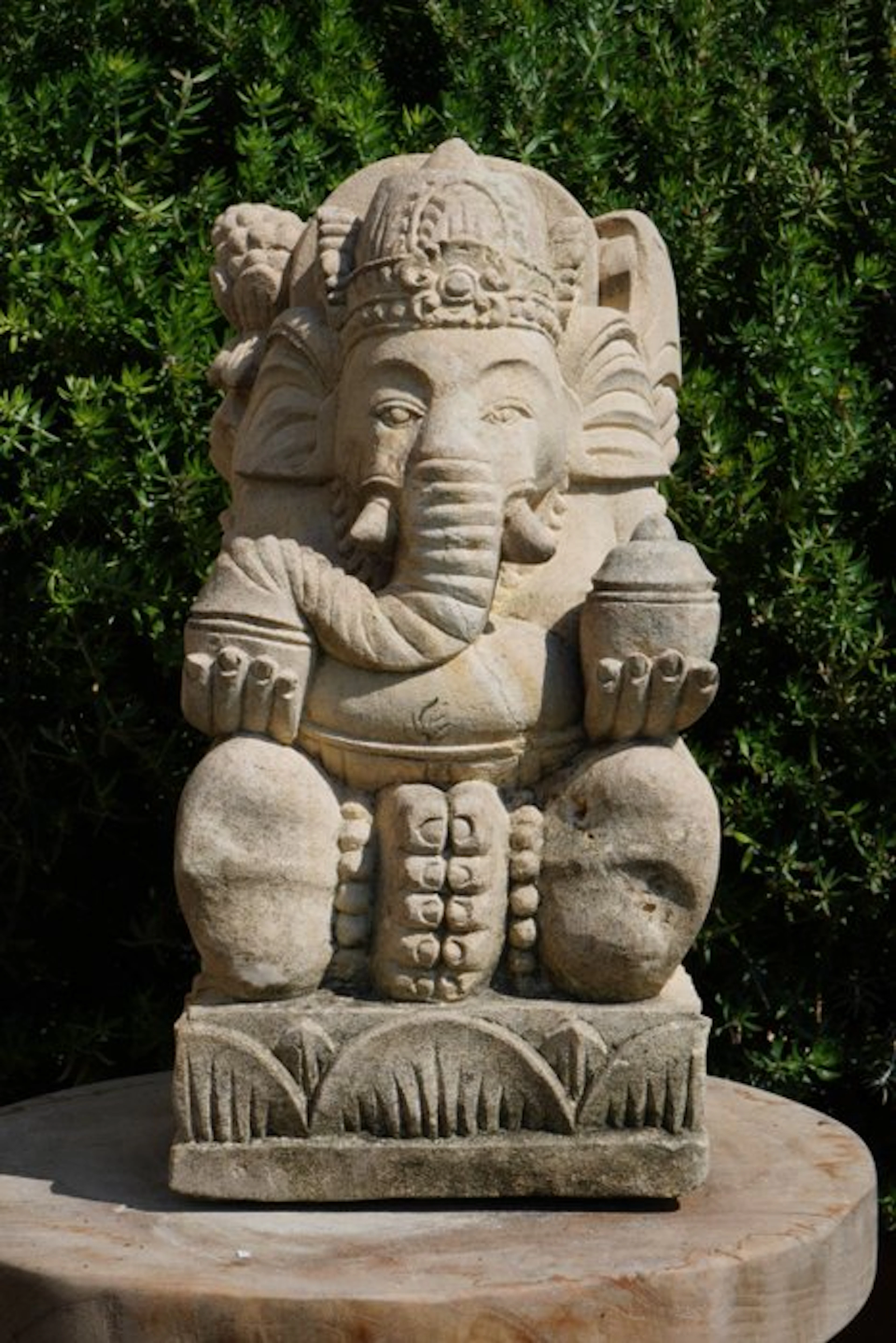 Statue, Statua di Ganesh in Pietra antica – Bali – - 30 cm - Sandstone