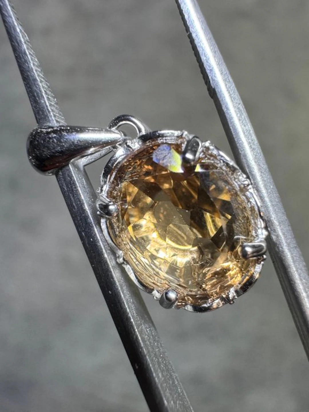 Top quality! Imperial Topaz pendant in 925 silver - 6.65...