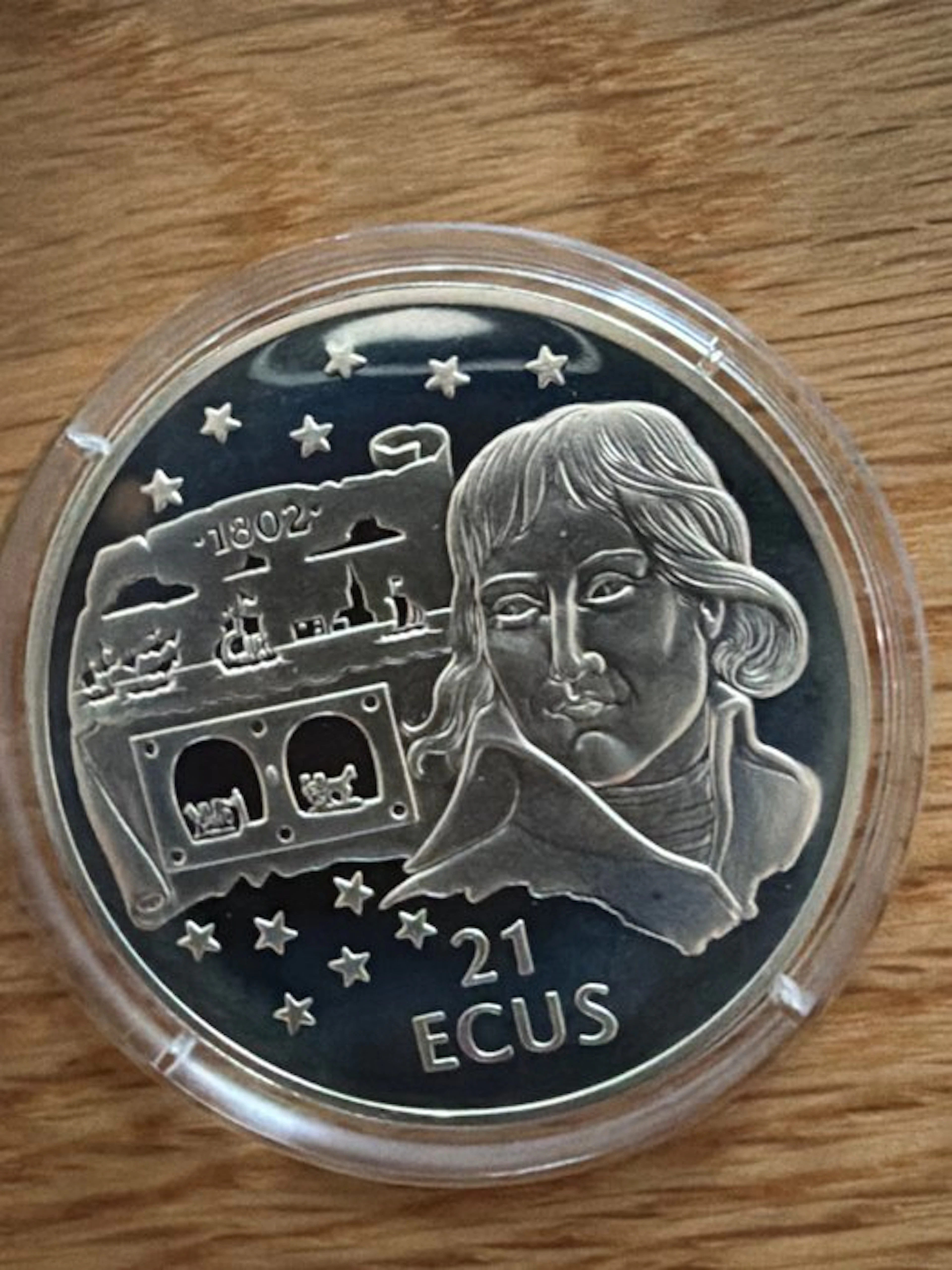Gibraltar. 21 Ecus 1993 Napoleon - 19,2g (.925) (No reserve price)