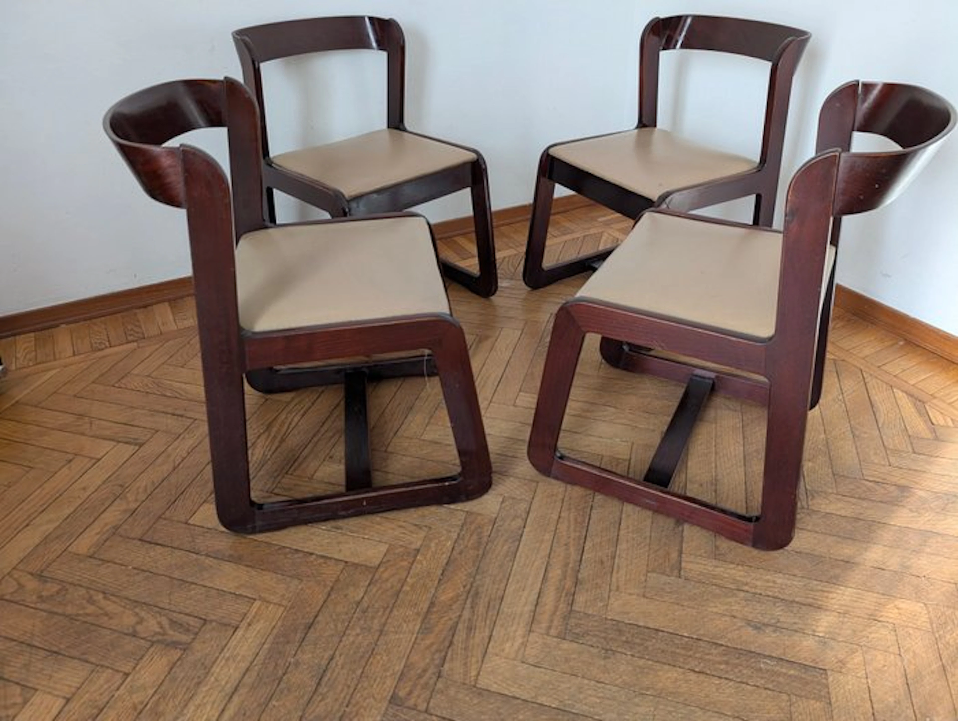 Mario Sabot, Willy Rizzo - Chair (4) - Wood