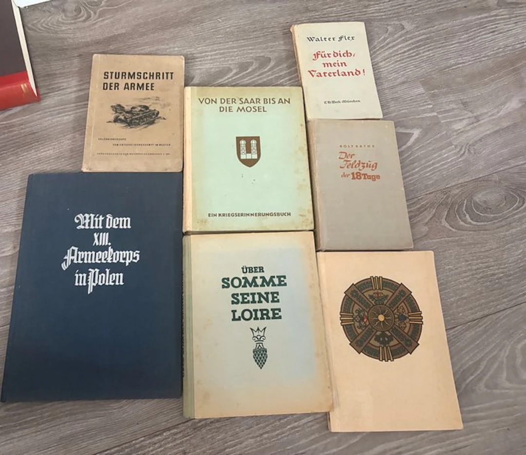 7 boeken. - Oorlog, westen Frankrijk / Polen / Rusland - 1940-1942