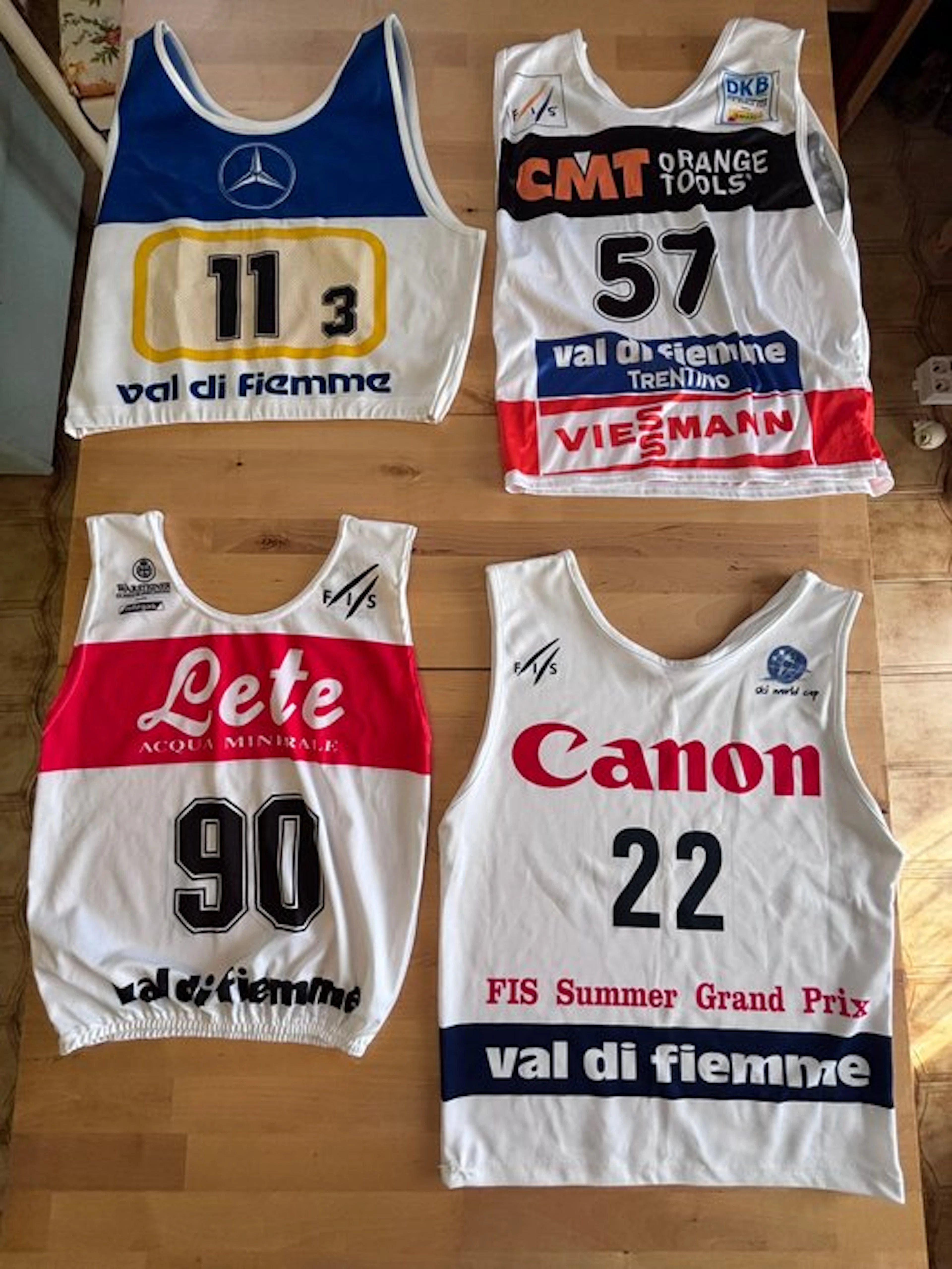 FIS World Cup - Val di Fiemme – Set of 4 Original FIS Bib...