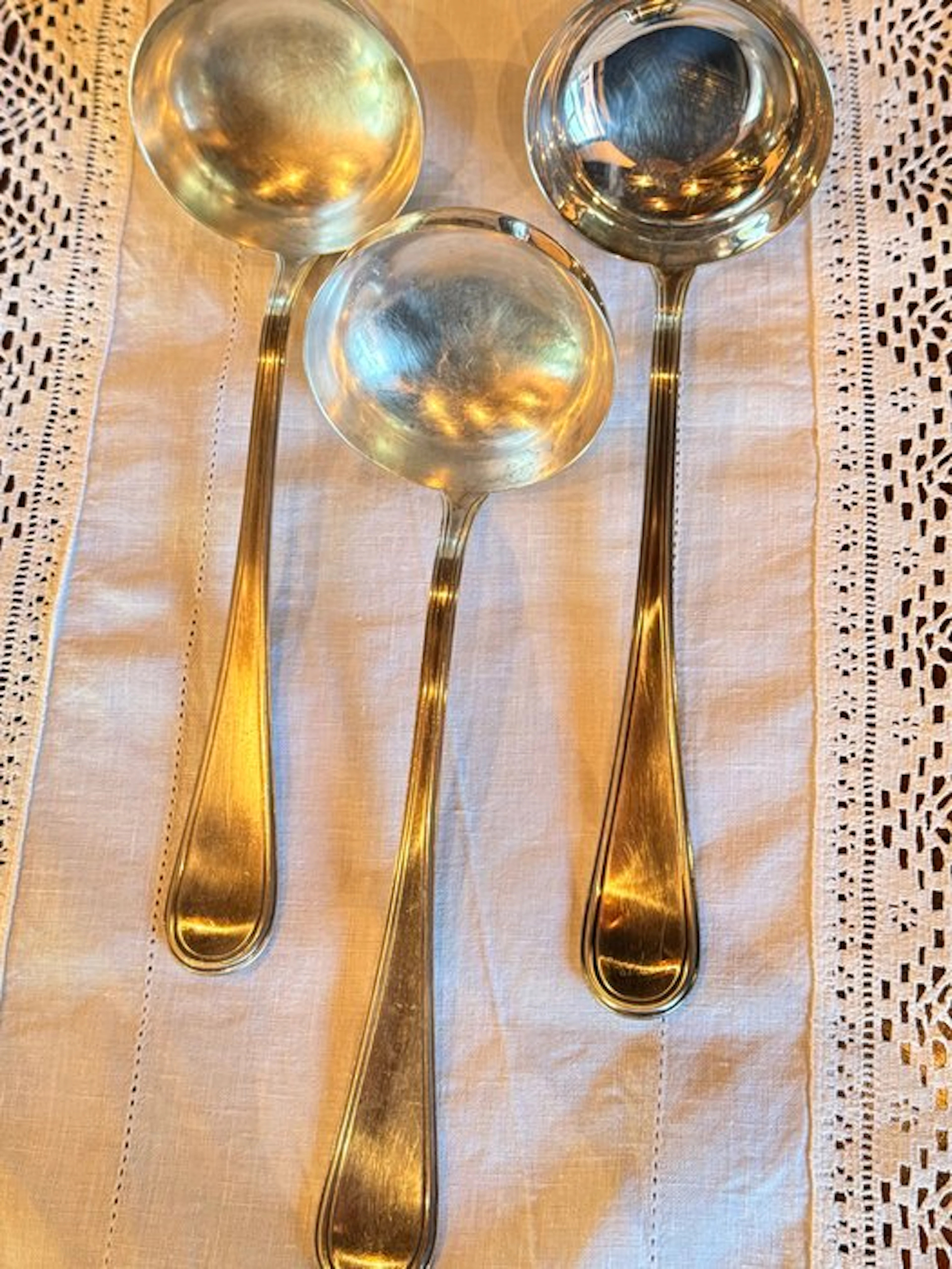 Soup ladle (3) - .800 silver - Soup Ladles Ag.800