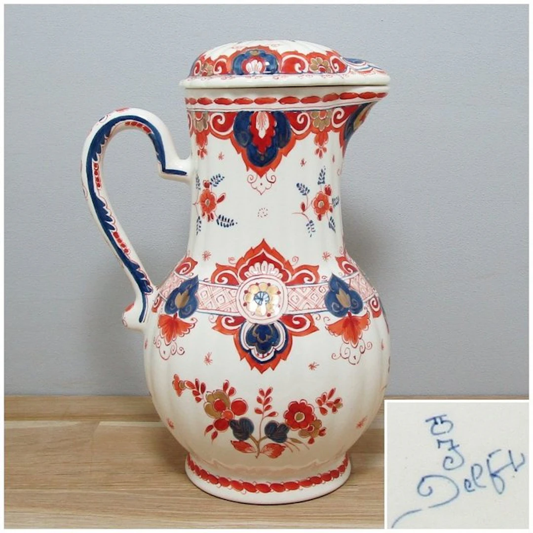 Porceleyne Fles, Delft - Ewer - Ceramic - Pijnacker Decor 1976