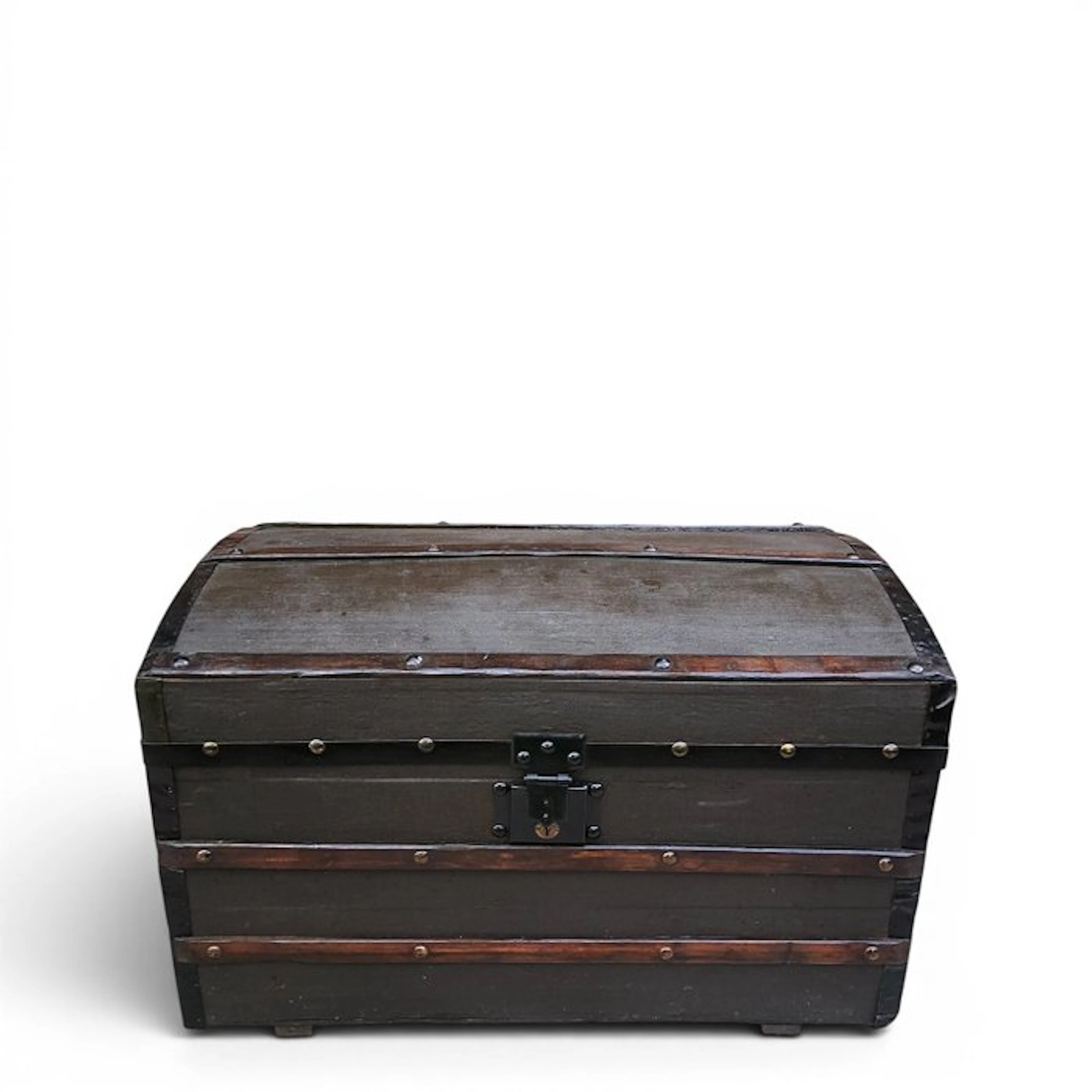 Storage trunk - Hardwood, Wrought iron - Armored trunk