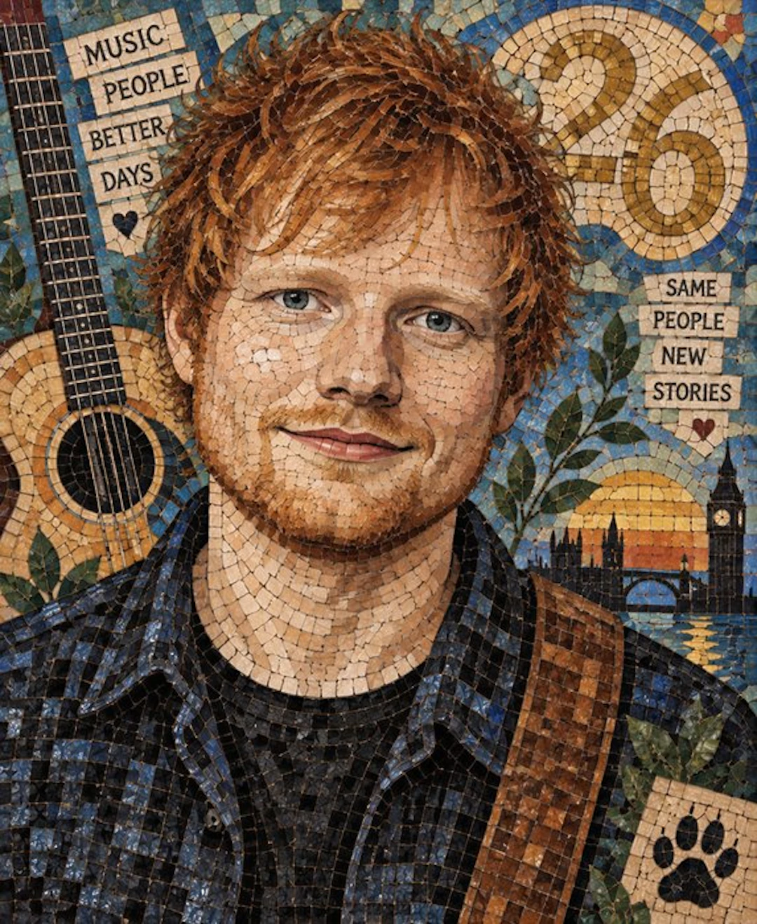 Mosaico di Ed Sheeran - 2026 - 45x55Cm