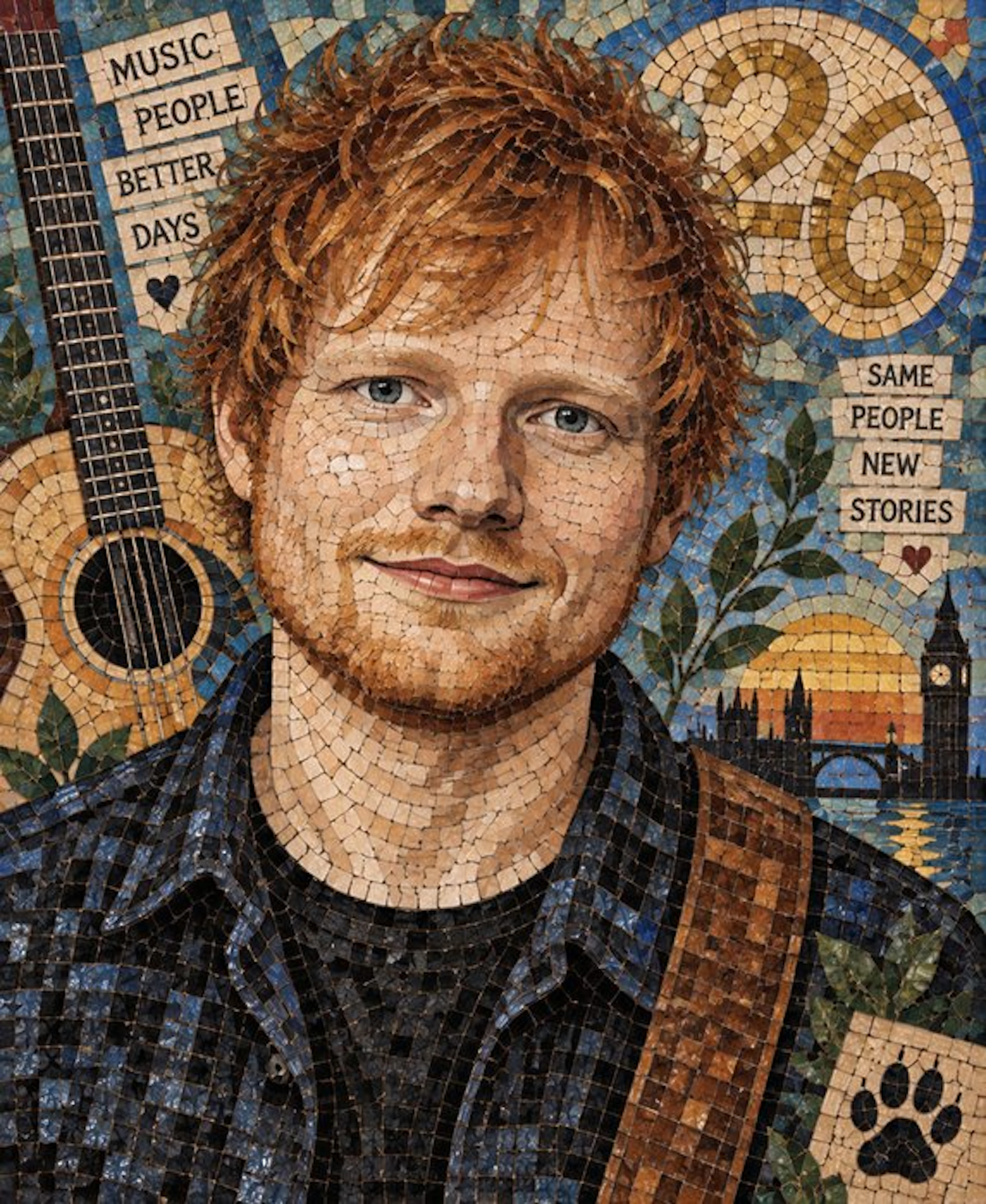 Mosaico di Ed Sheeran - 2026 - 45x55Cm