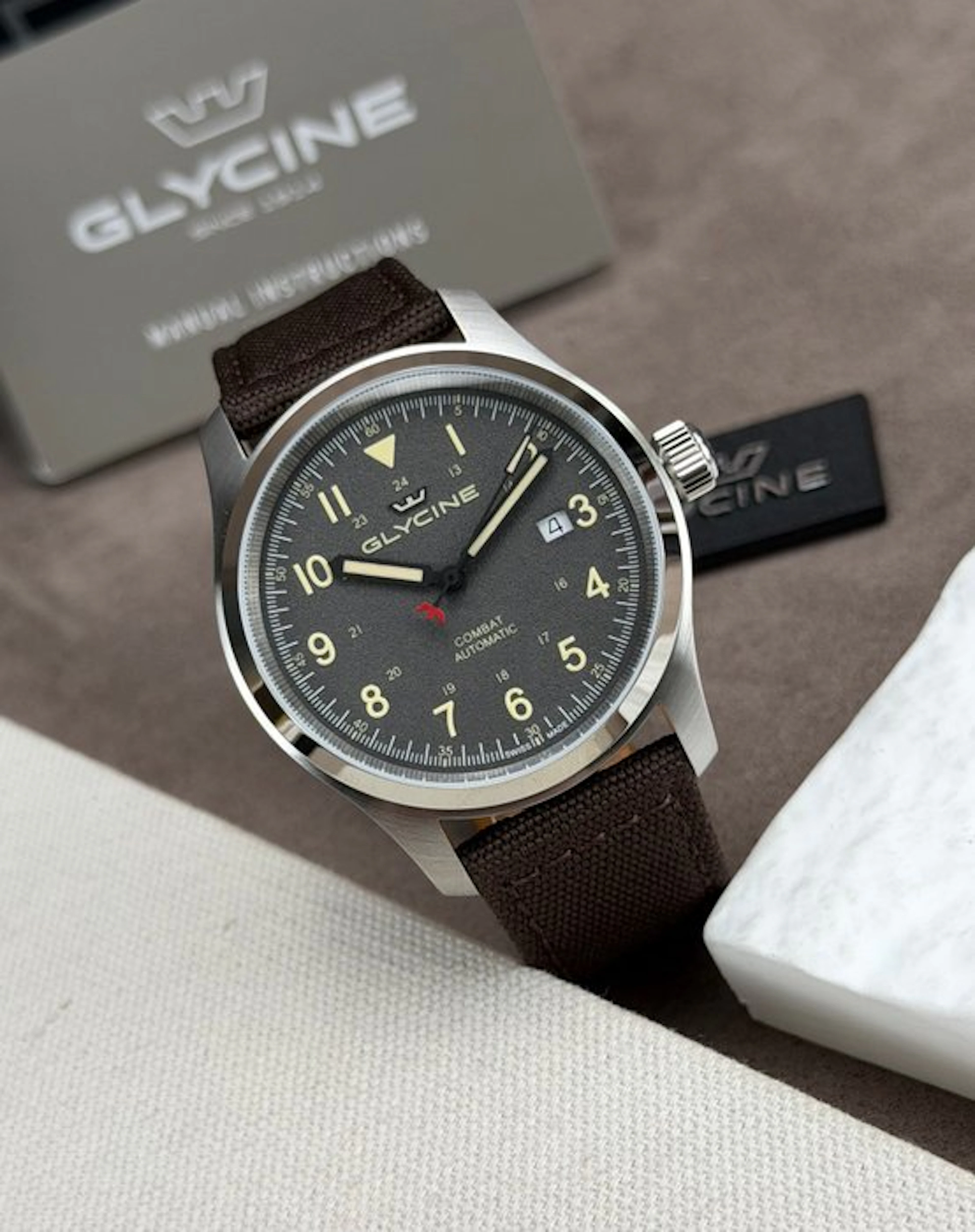 Glycine - Combat Field Automatic Date Grey - GL0563 - Men - 2020-2025