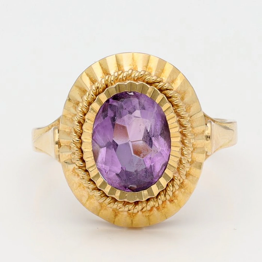 Ring - 18 kt. Yellow gold Spinel