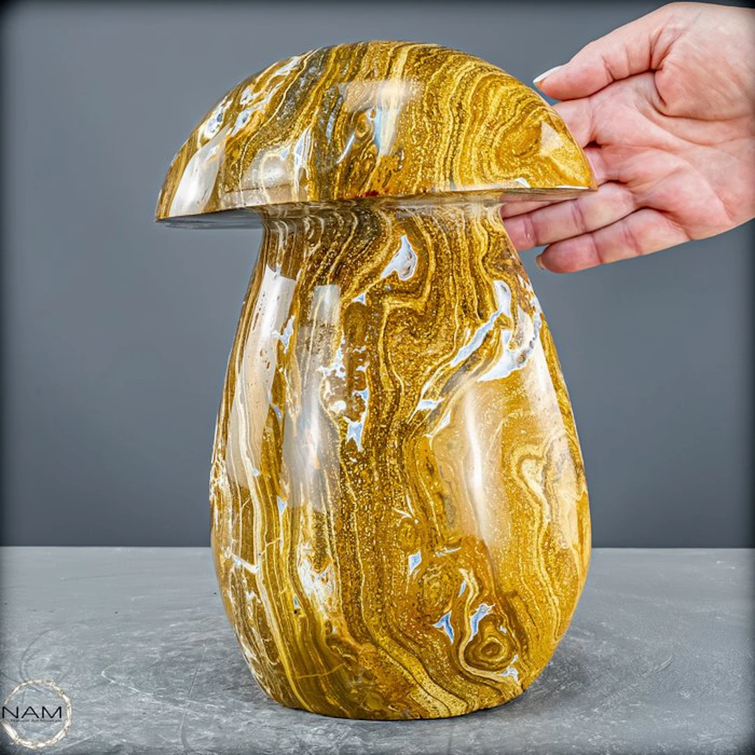 Jasper Agate Mushroom – An artful natural rarity with a...