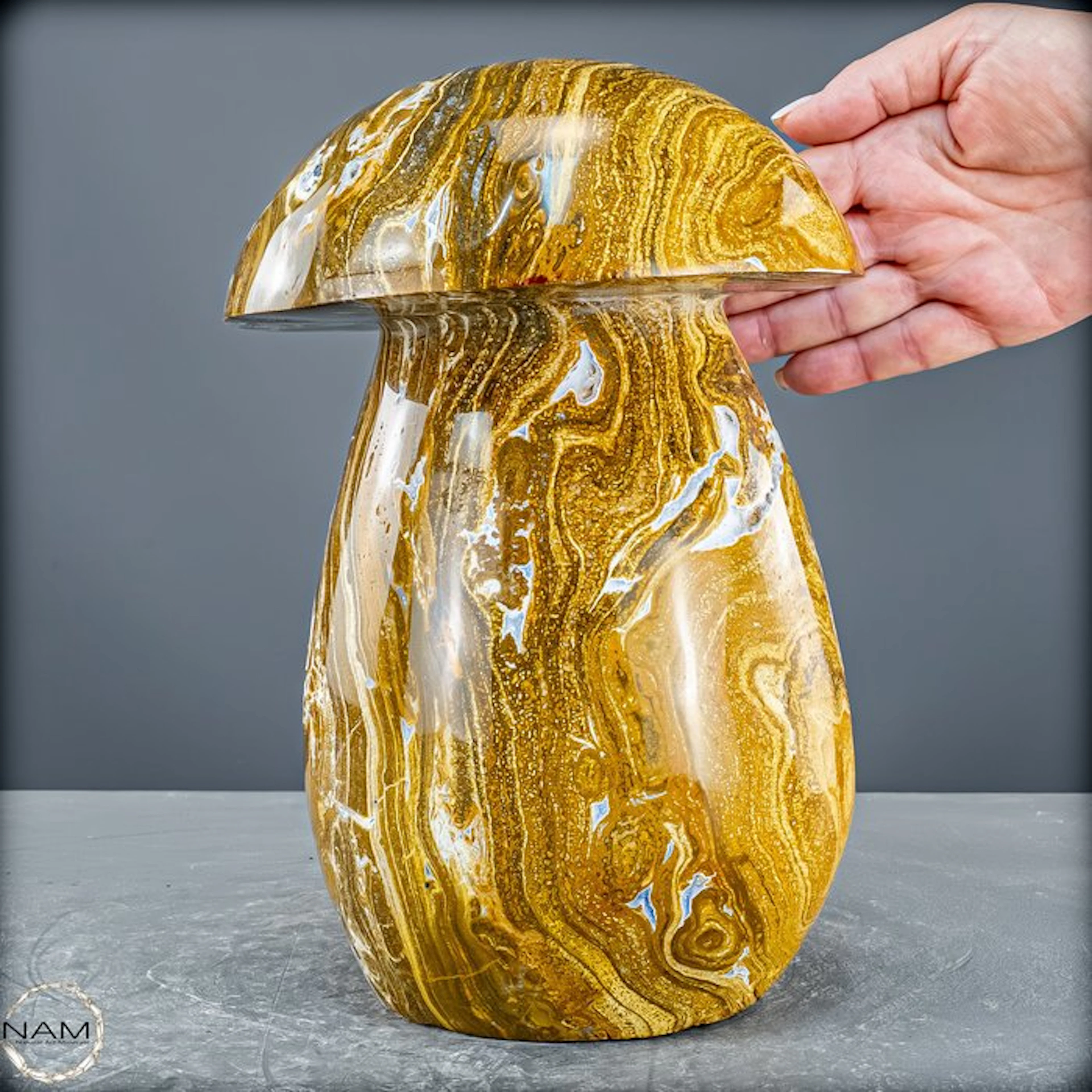 Jasper Agate Mushroom – An artful natural rarity with a...