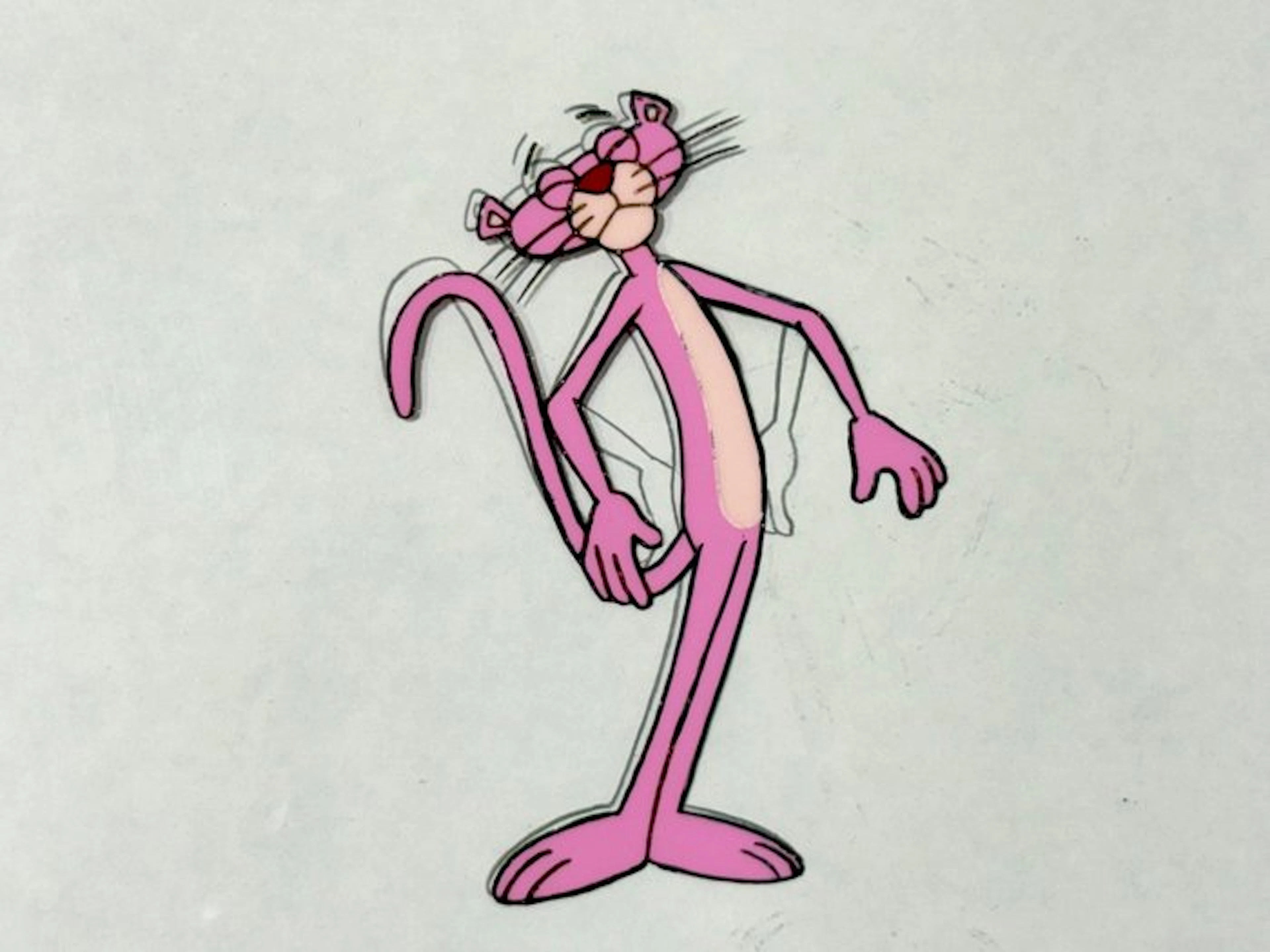 Friz Freleng - Original animation cel and drawing of Pink...