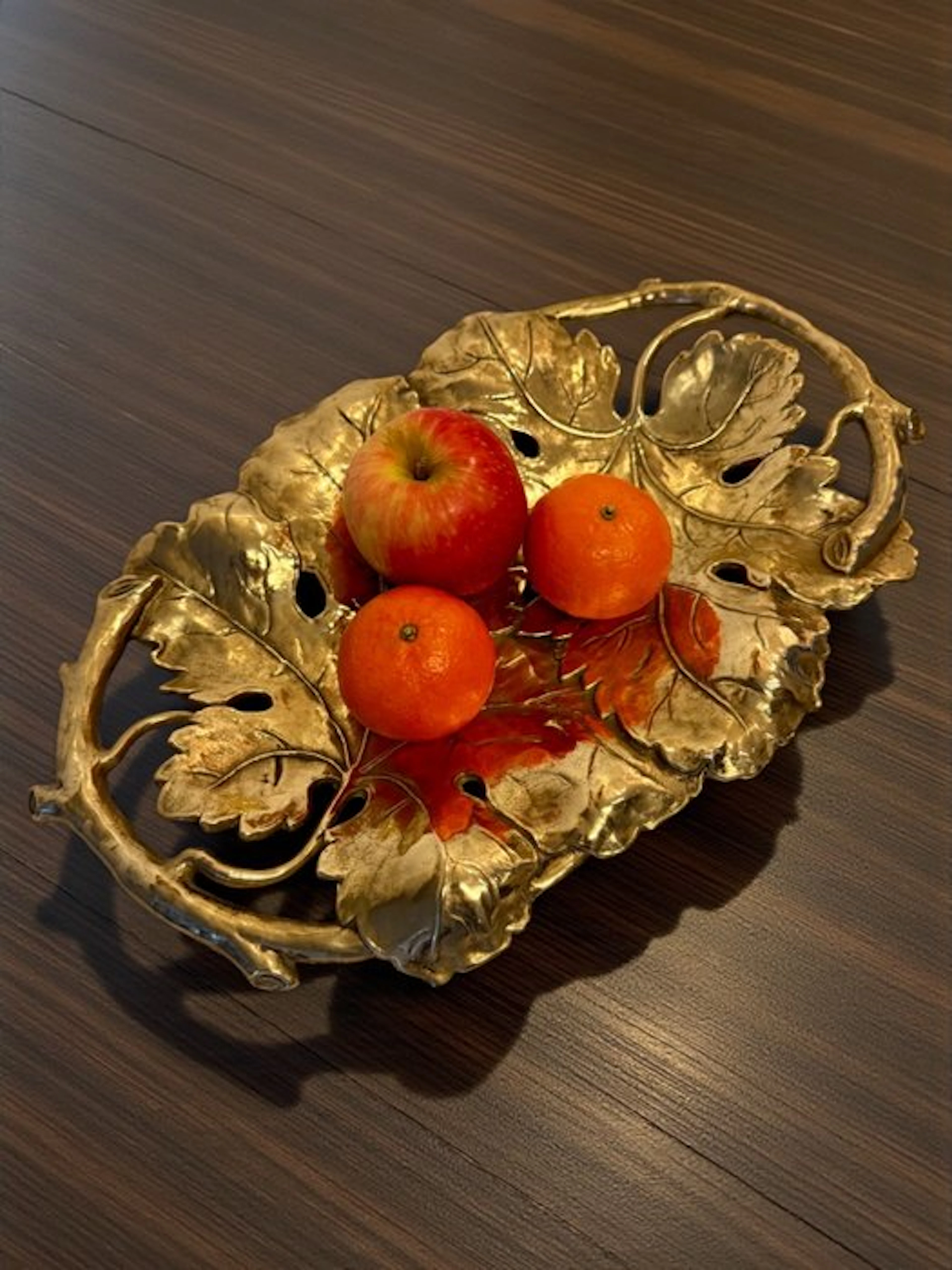 Fruit bowl - 1910s Jugendstil 39x25cm - Brass