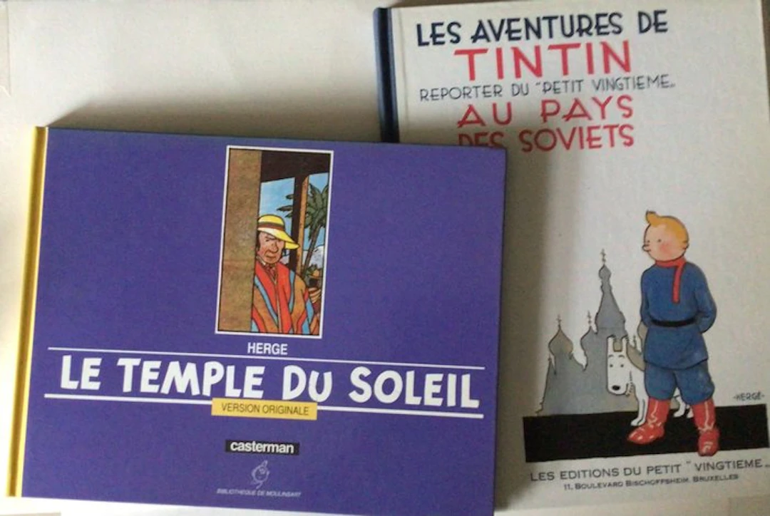 Tintin - Le Temple du Soleil + Tintin au pays des soviets - 2 Album - 1981/1988