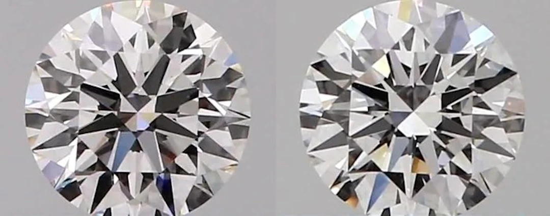 2 pcs Diamond (Natural) - 0.60 ct - Round - E - VVS2...